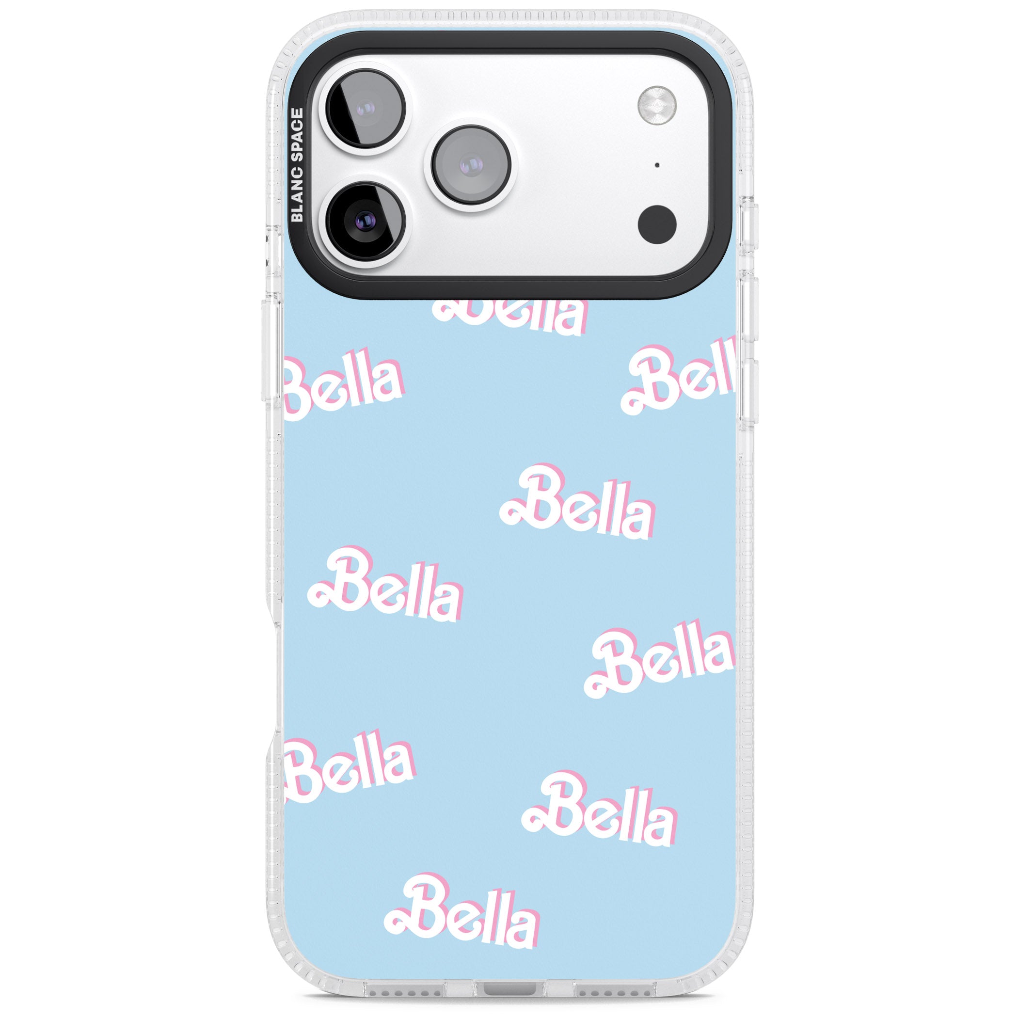 Personalised Cute Name Pattern iPhone 17 Pro Max Impact Air Clear Phone Case