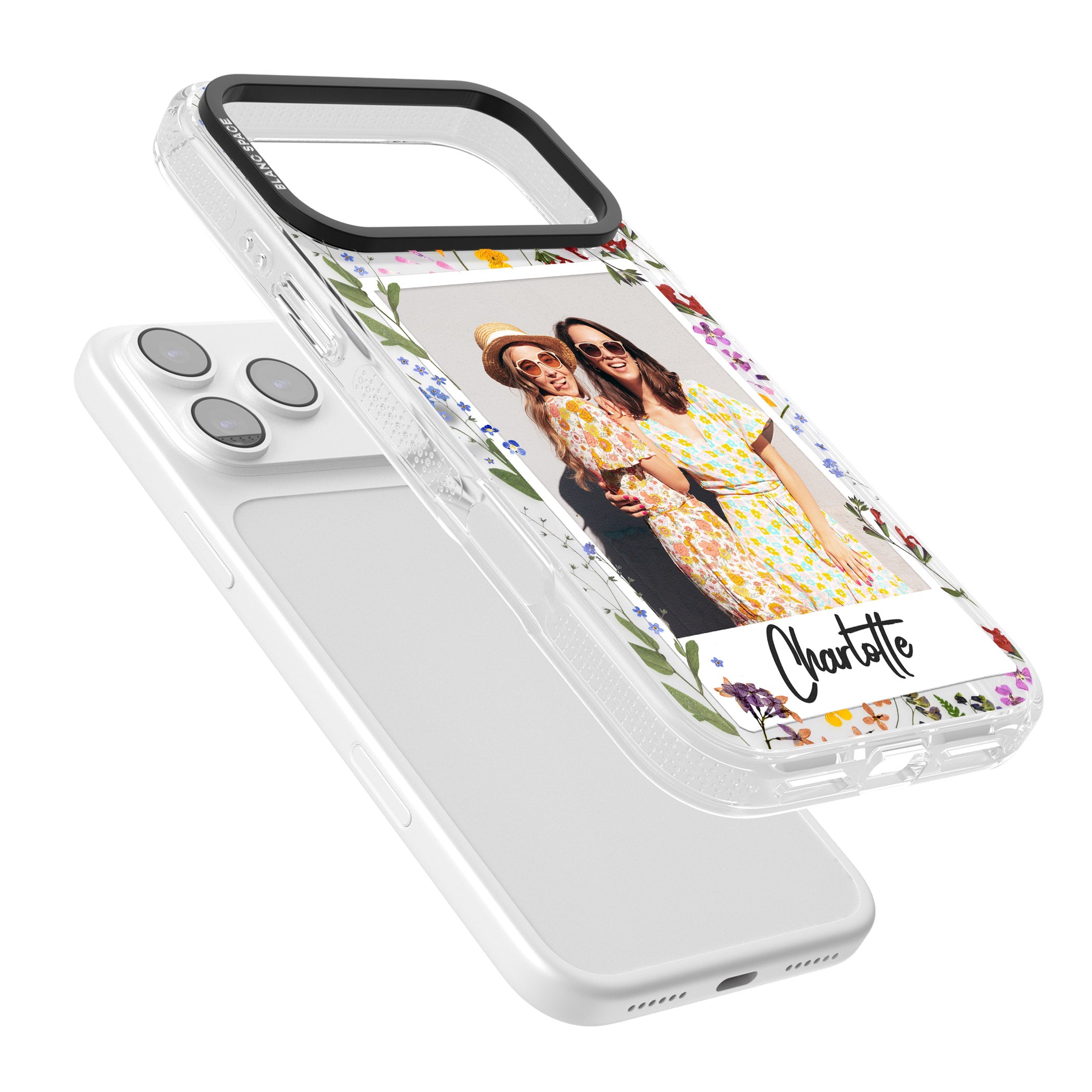 Personalised Wildflower Instant Photo iPhone 17 Pro Max Impact Air Clear Phone Case Colours