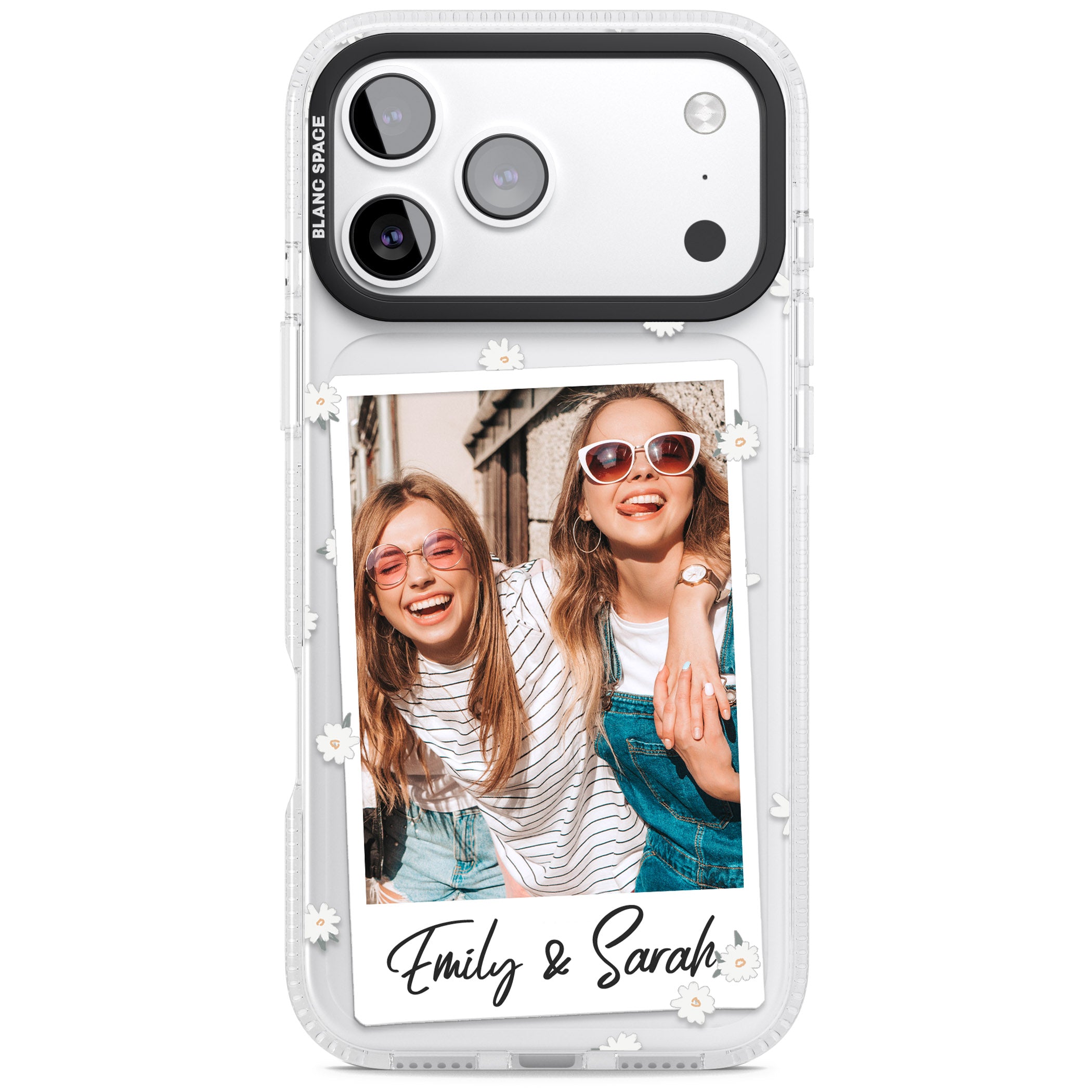 Personalised Daisy Instant Photo iPhone 17 Pro Max Impact Air Clear Phone Case