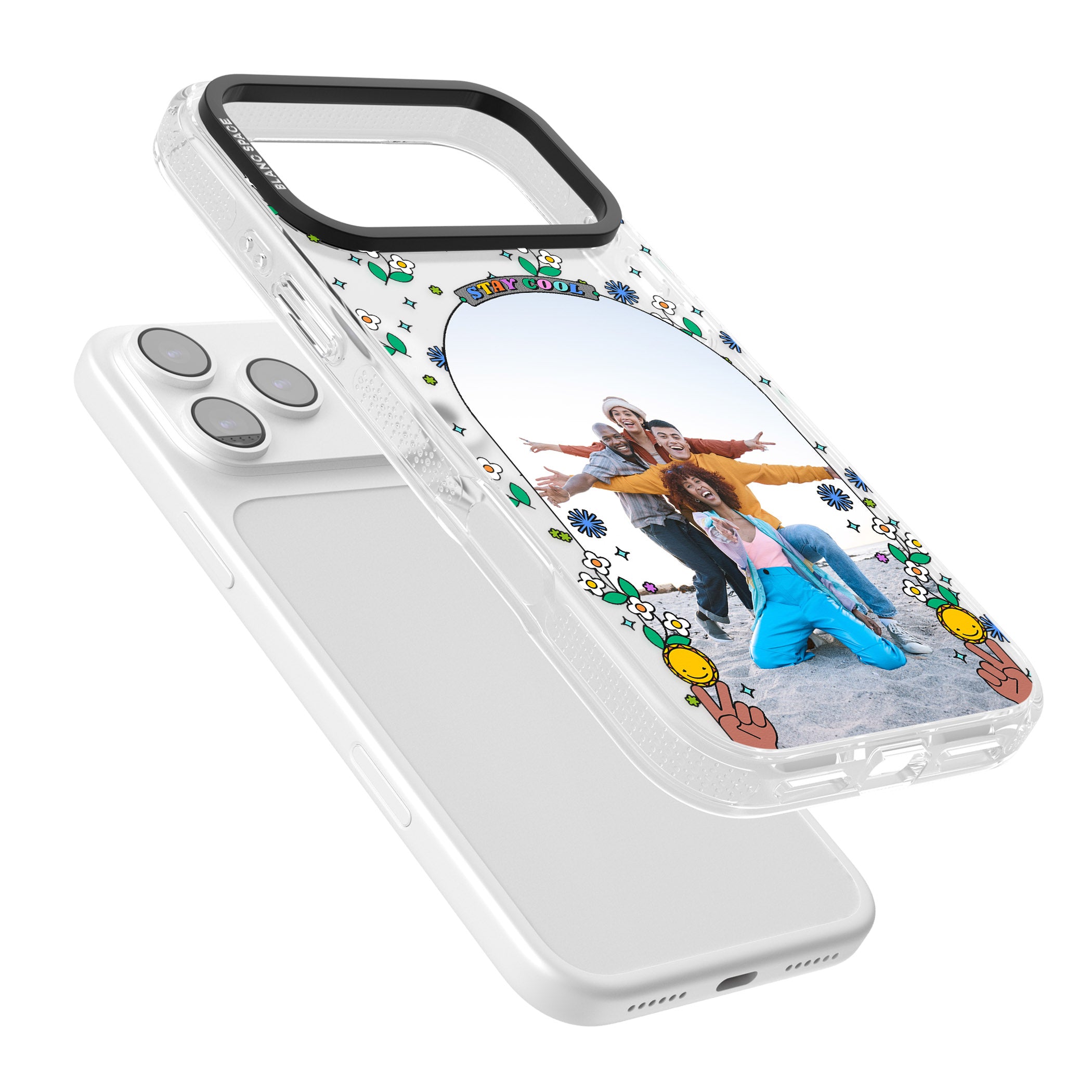 Personalised Summer Photo Frame iPhone 17 Pro Max Impact Air Clear Phone Case Colours
