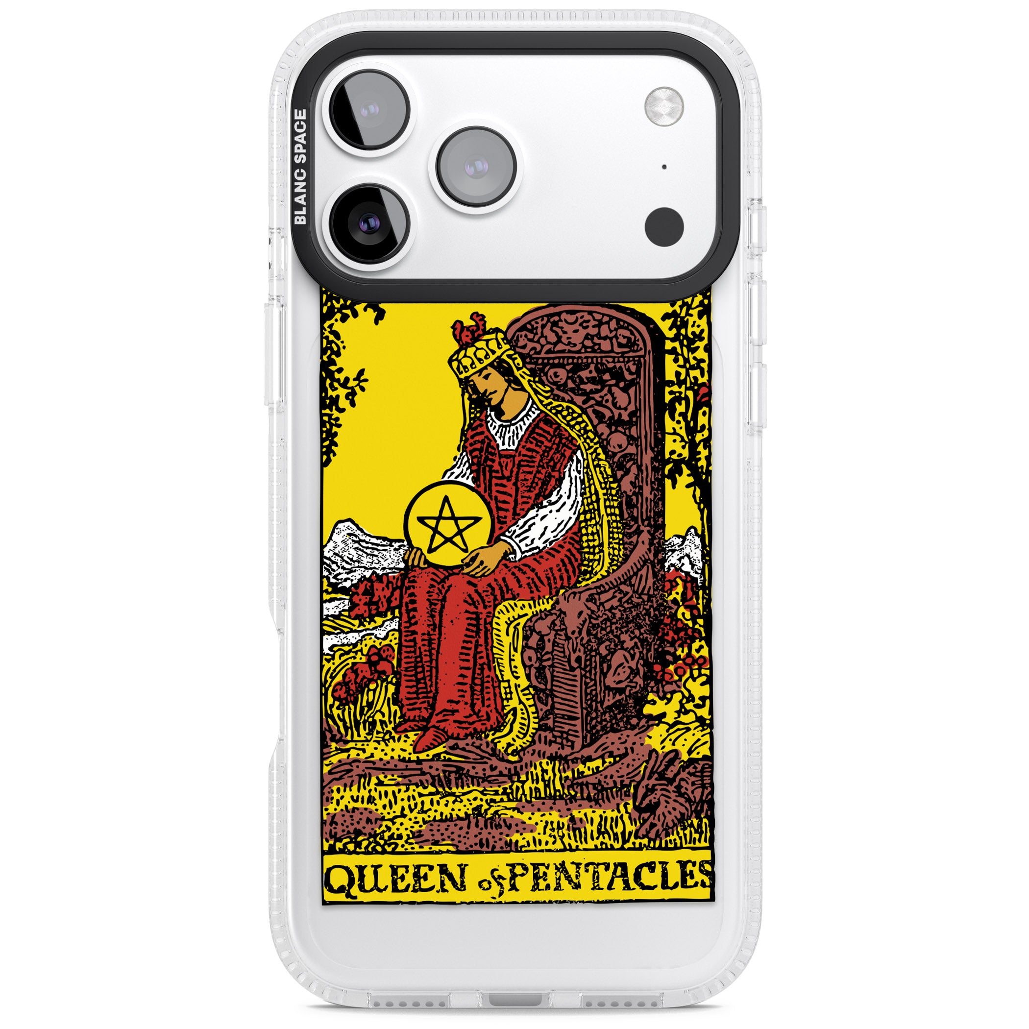 Personalised Queen Of Pentacles Tarot Card (Color) iPhone 17 Pro Max Impact Air Clear Phone Case