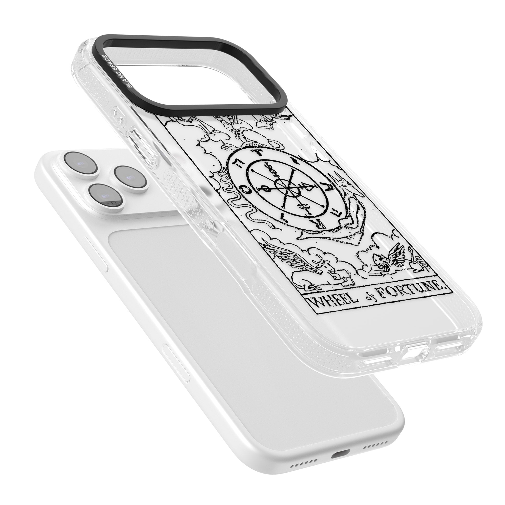 Personalised Wheel Of Fortune Tarot Transparent iPhone 17 Pro Max Impact Air Clear Phone Case Colours