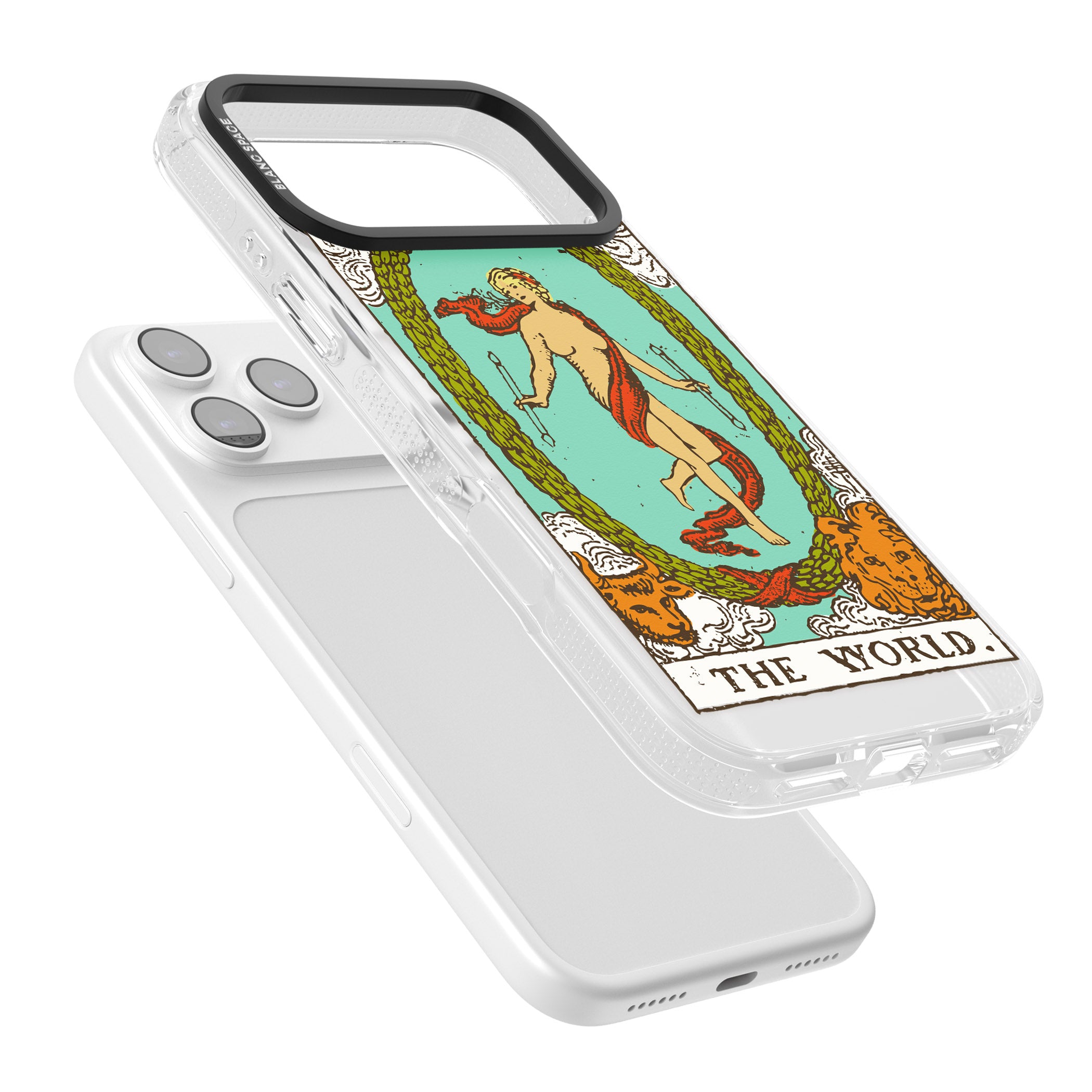 Personalised The World Tarot Card (Color) iPhone 17 Pro Max Impact Air Clear Phone Case Colours