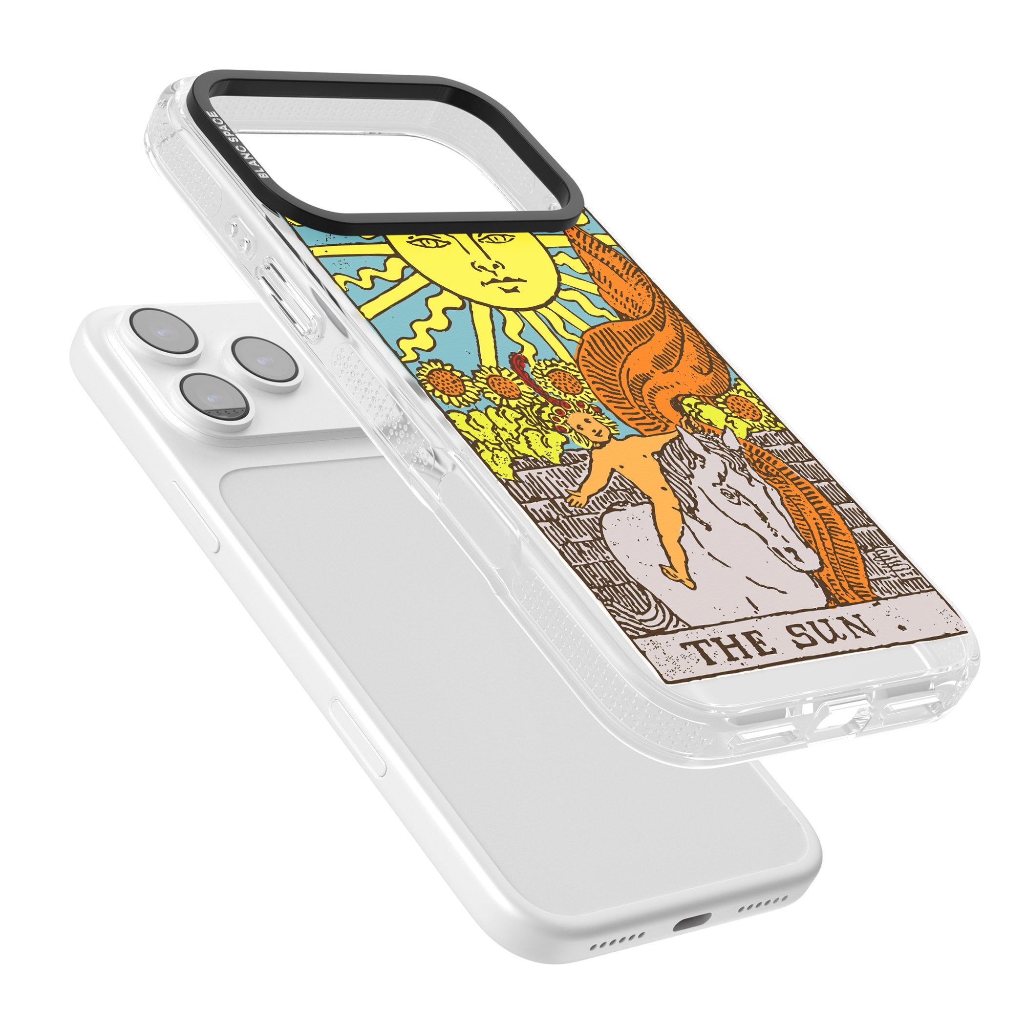 Personalised The Sun Tarot Card (Color) iPhone 17 Pro Max Impact Air Clear Phone Case Colours