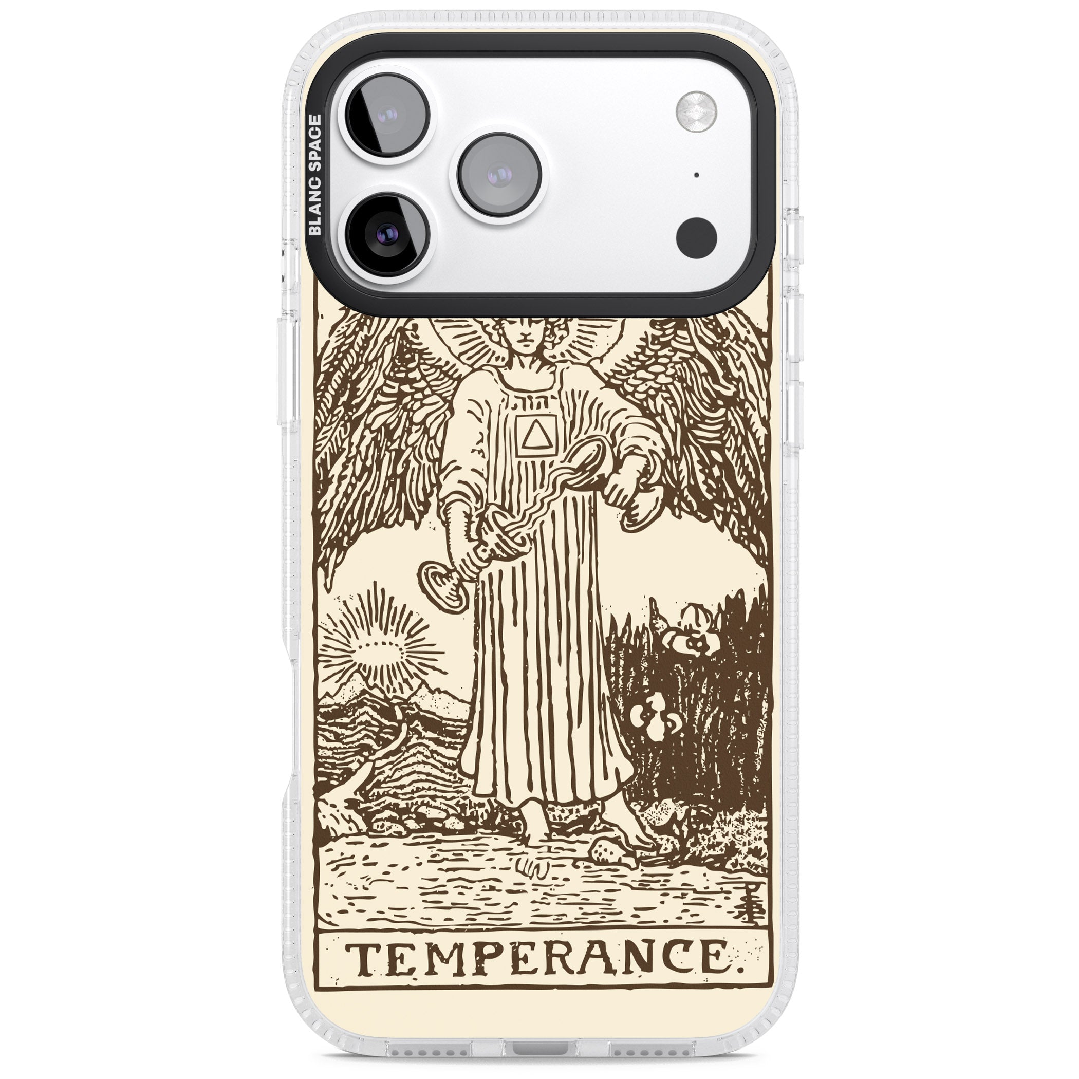 Personalised Temperance Tarot Card (Cream) iPhone 17 Pro Max Impact Air Clear Phone Case