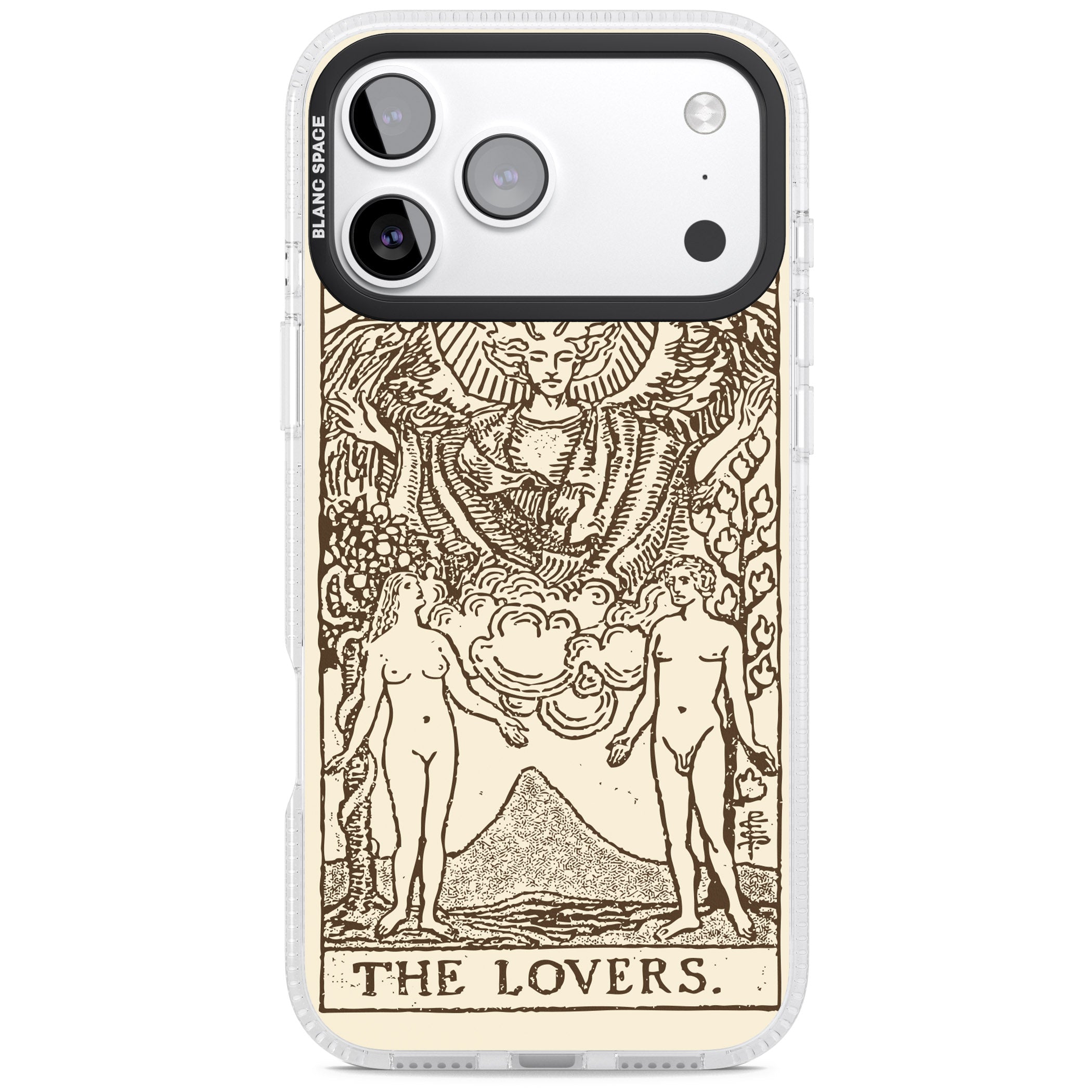 Personalised The Lovers Tarot Card (Cream) iPhone 17 Pro Max Impact Air Clear Phone Case