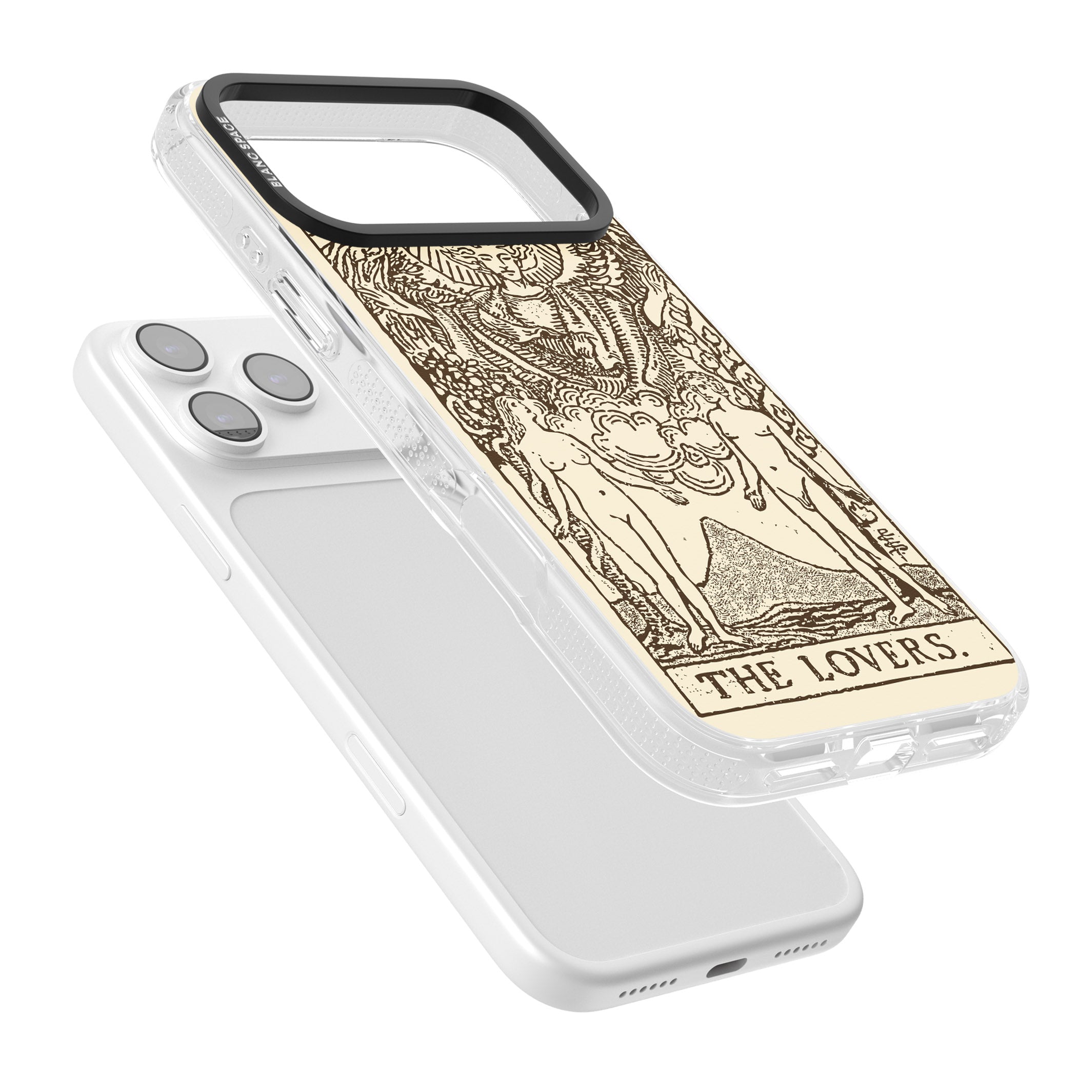 Personalised The Lovers Tarot Card (Cream) iPhone 17 Pro Max Impact Air Clear Phone Case Colours