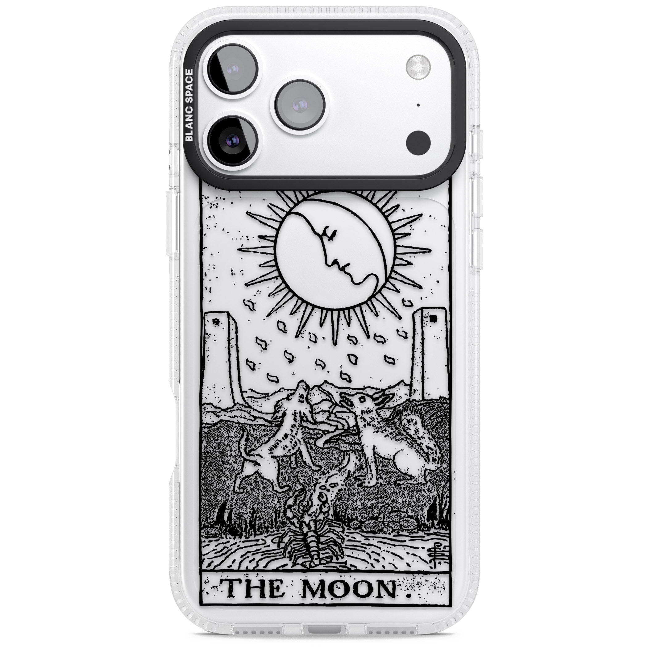 Personalised The Moon Tarot Card (Clear) iPhone 17 Pro Max Impact Air Clear Phone Case