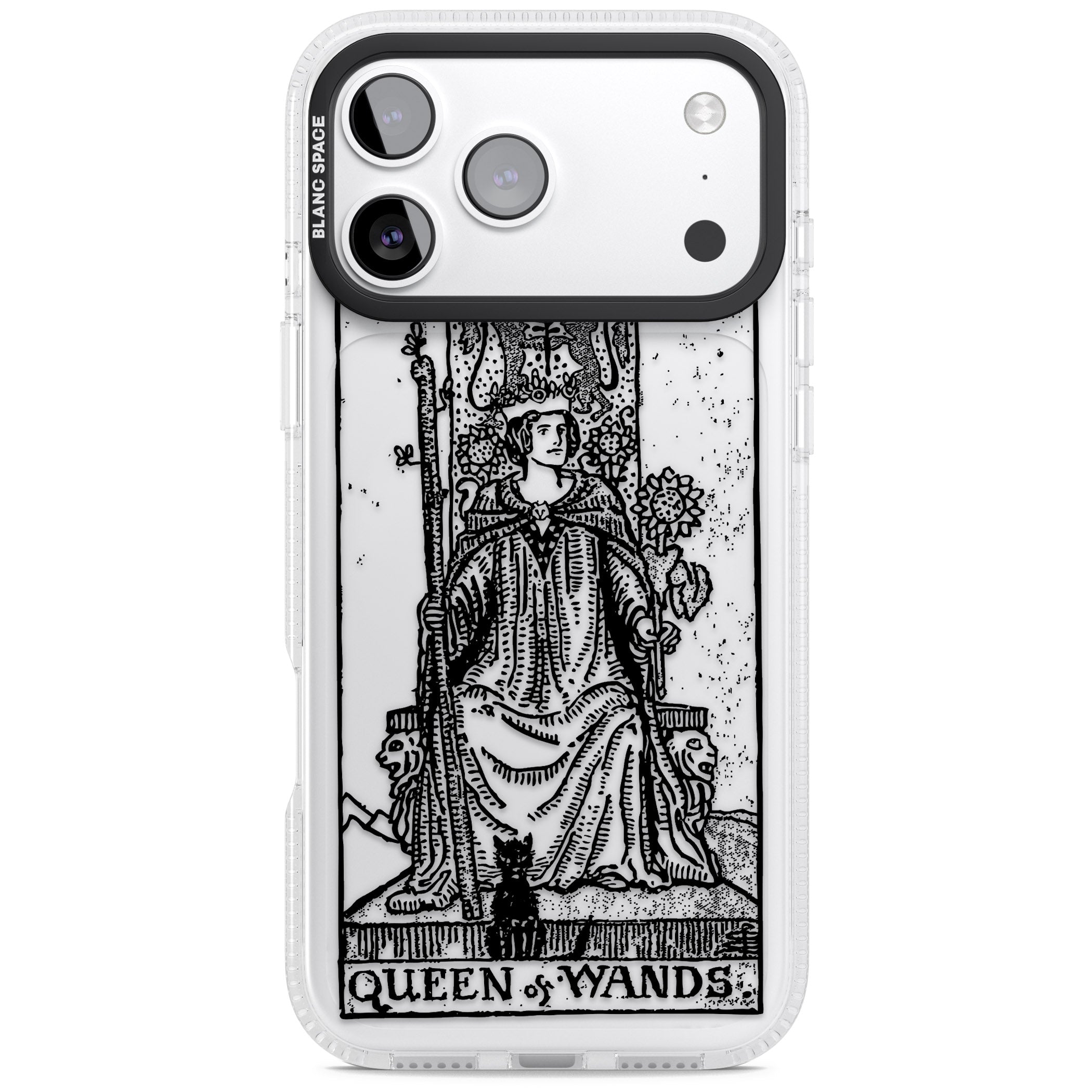 Personalised Queen Of Wands Tarot Card (Clear) iPhone 17 Pro Max Impact Air Clear Phone Case