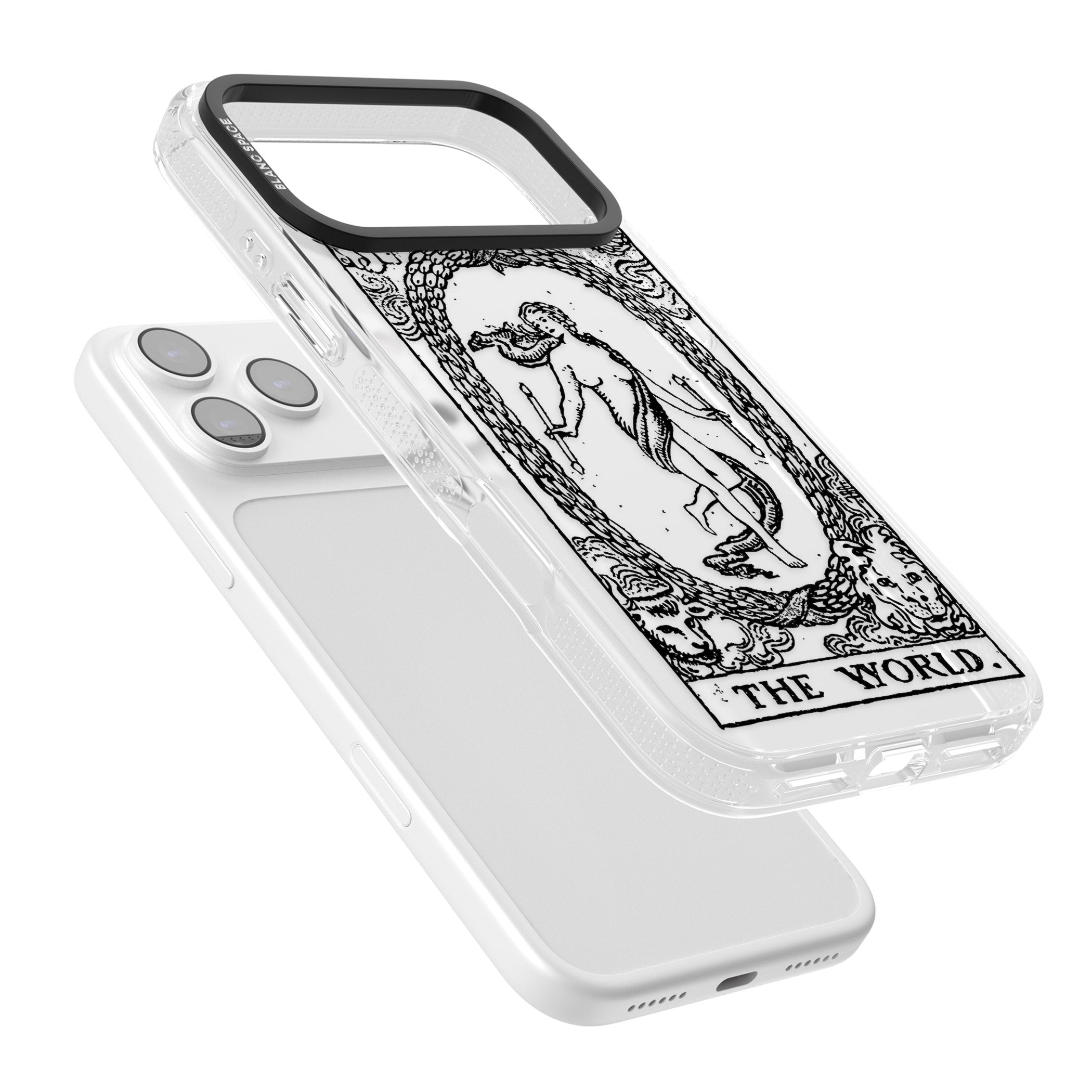 Personalised The World Tarot Card (Clear) iPhone 17 Pro Max Impact Air Clear Phone Case Colours
