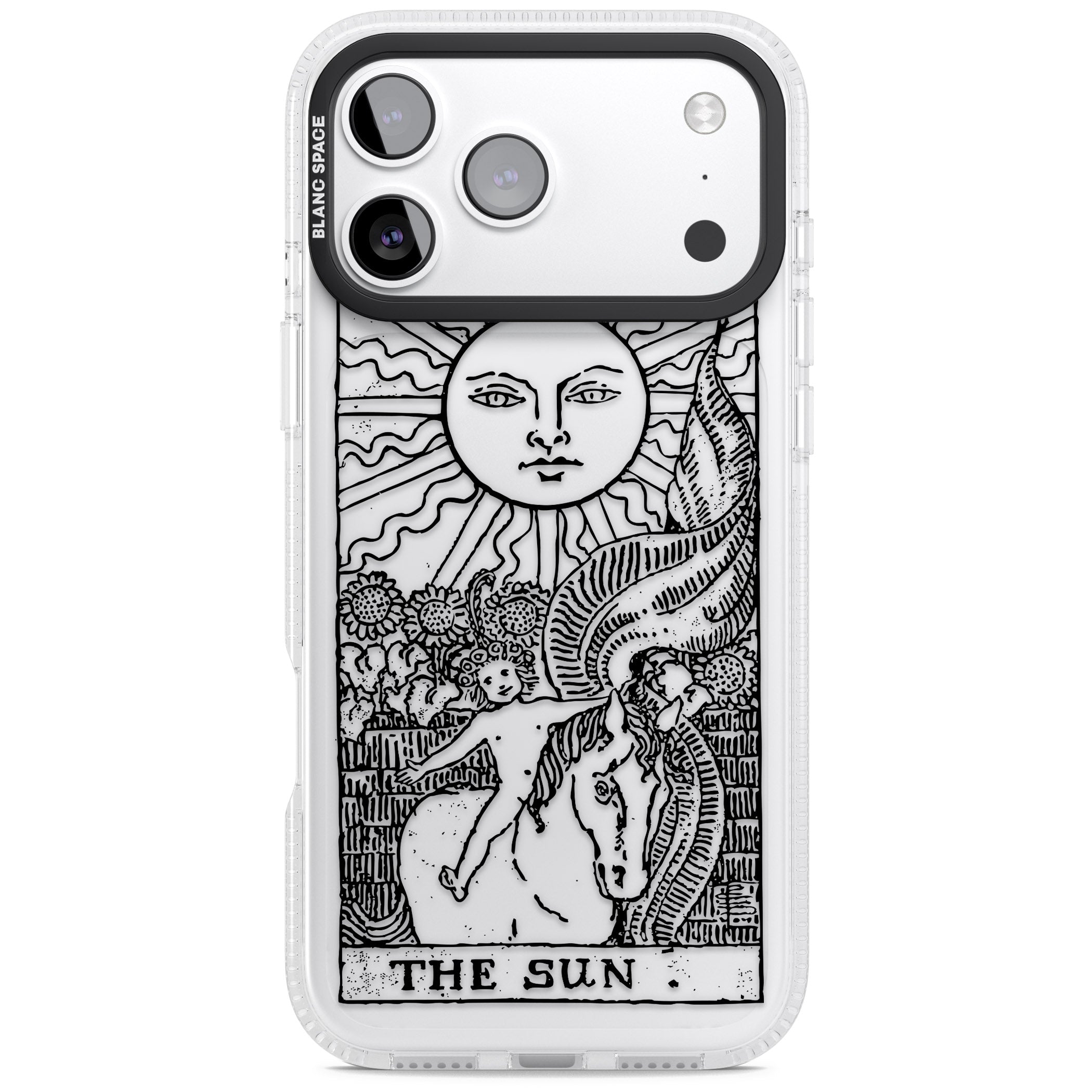 Personalised The Sun Tarot Card (Clear) iPhone 17 Pro Max Impact Air Clear Phone Case