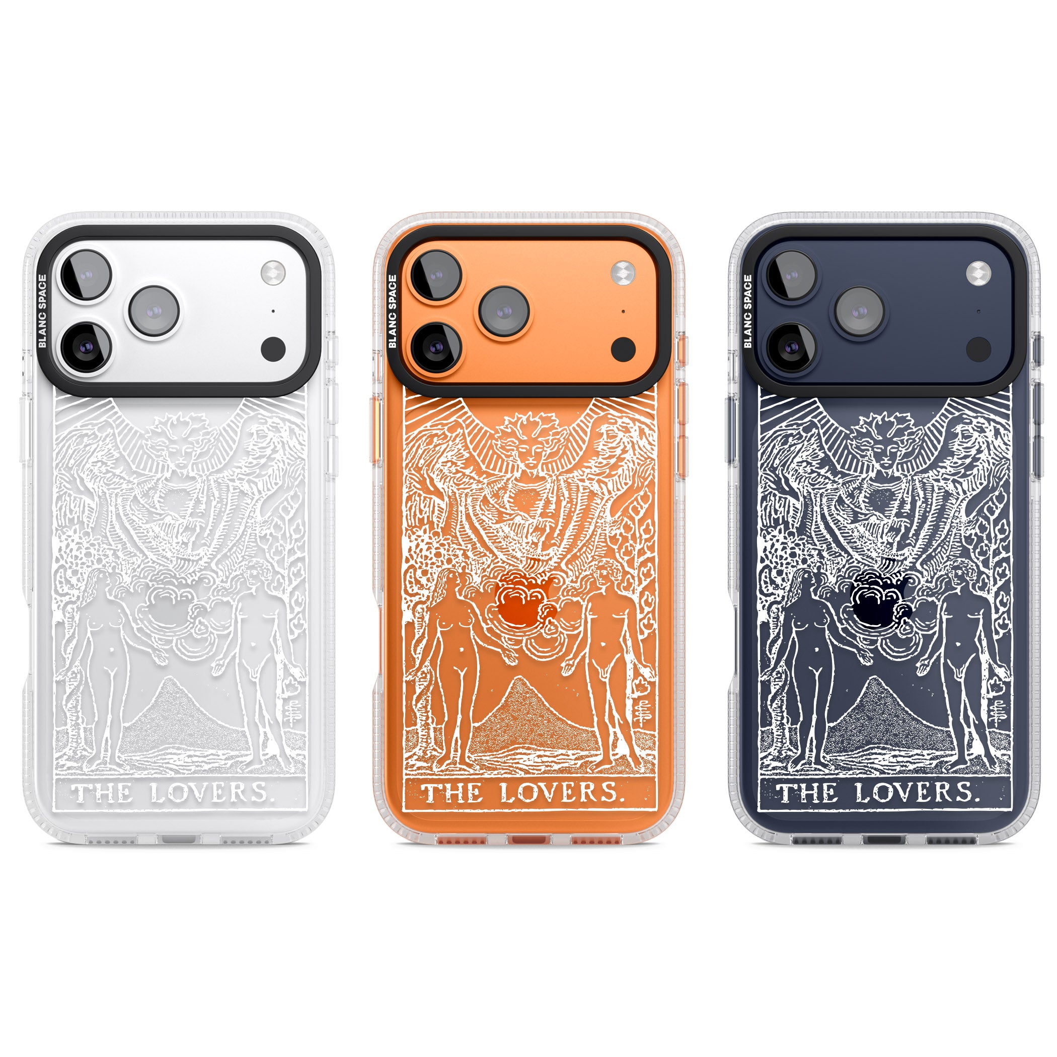 Personalised The Lovers Tarot Card (White) iPhone 17 Pro Impact Air Clear Phone Case APT Impact Protection