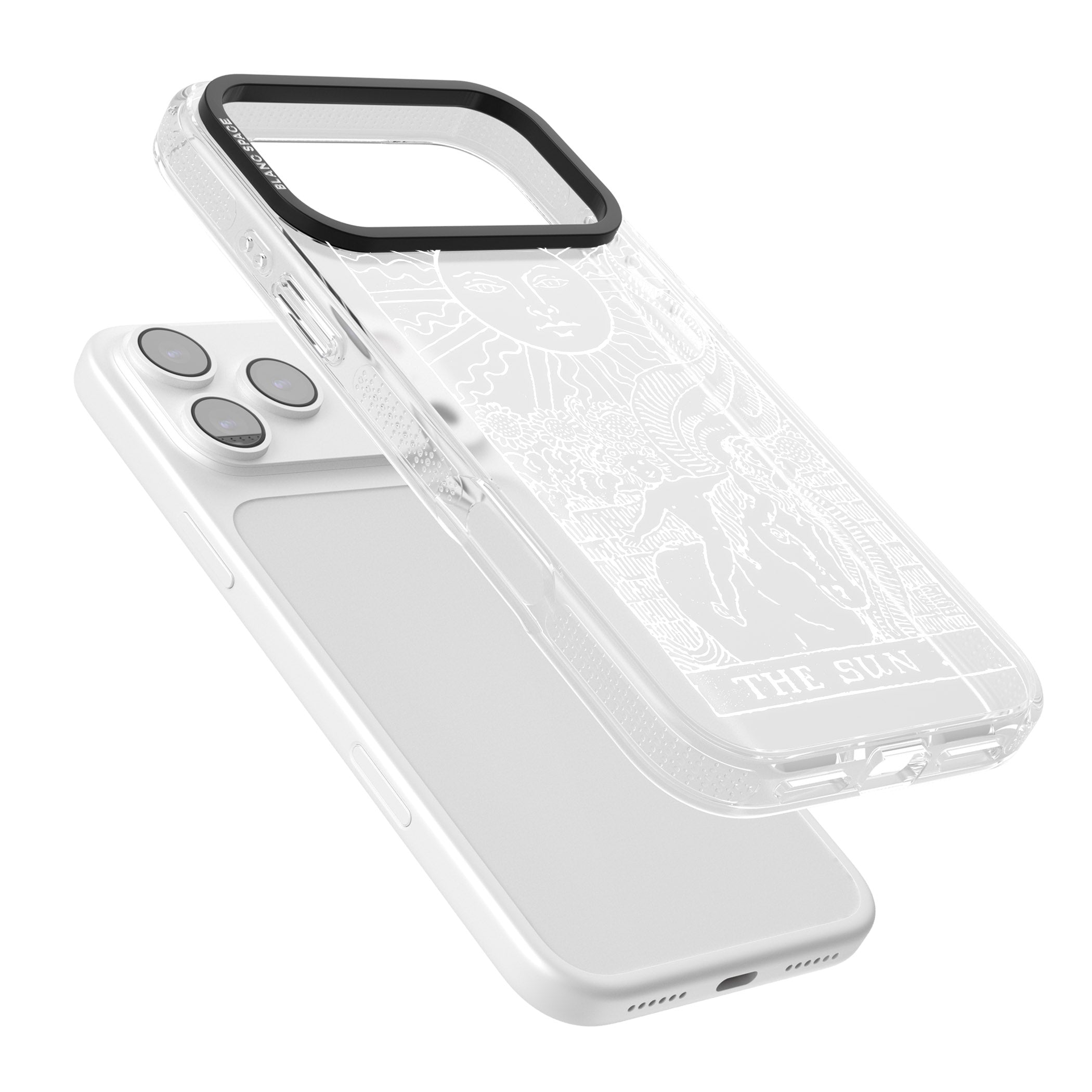 Personalised The Sun Tarot Card (White) iPhone 17 Pro Max Impact Air Clear Phone Case Colours