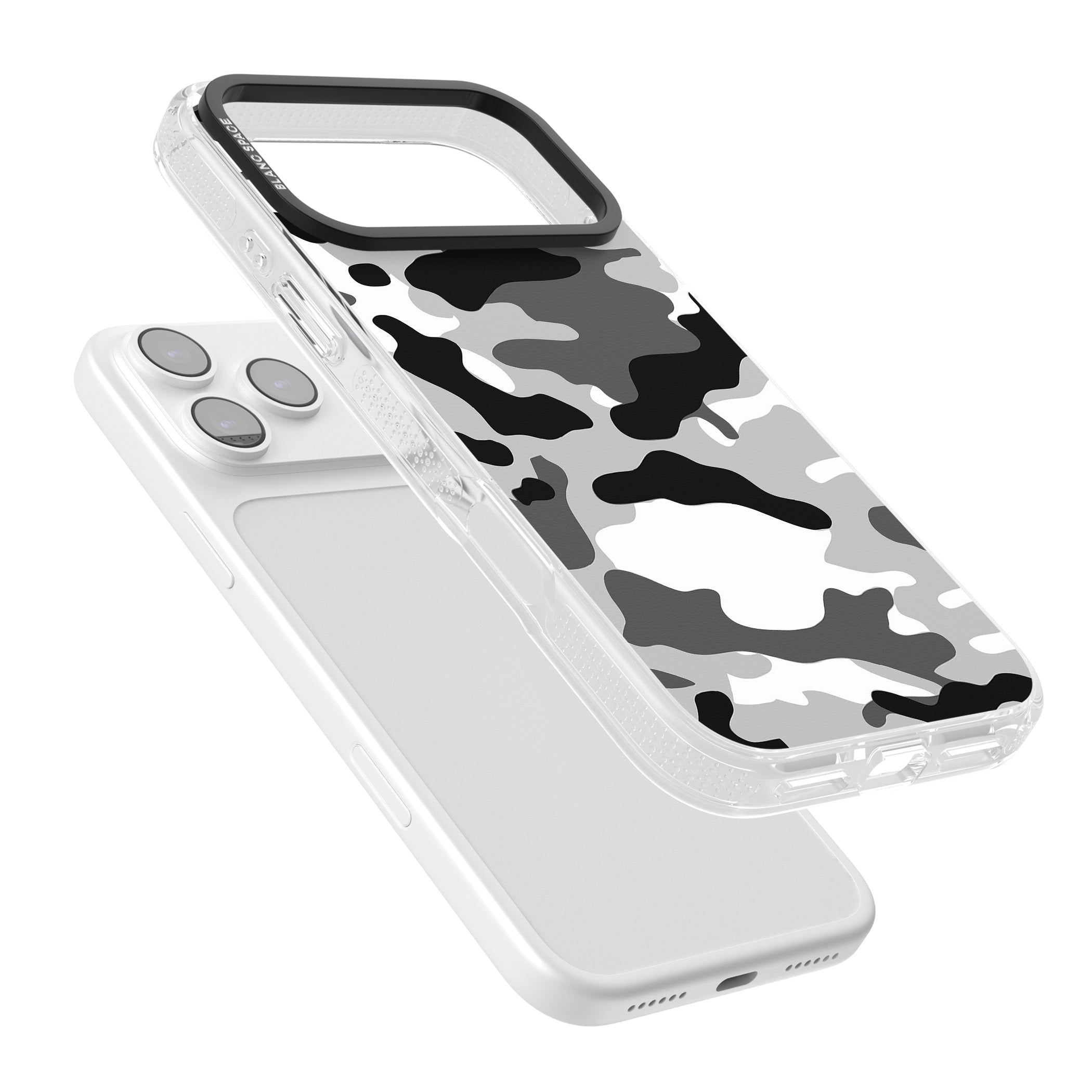 Grey Black Urban Camo iPhone 17 Pro Max Impact Air Clear Phone Case Colours