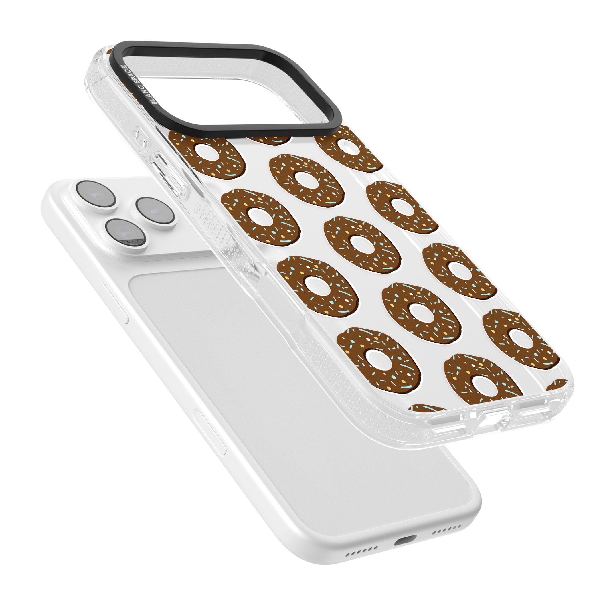 Chocolate Donut Pattern iPhone 17 Pro Max Impact Air Clear Phone Case Colours