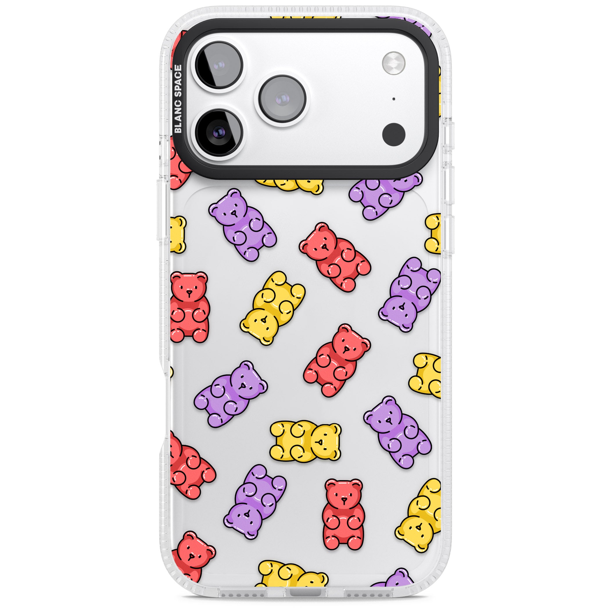 Gummy Bear Pattern iPhone 17 Pro Max Impact Air Clear Phone Case