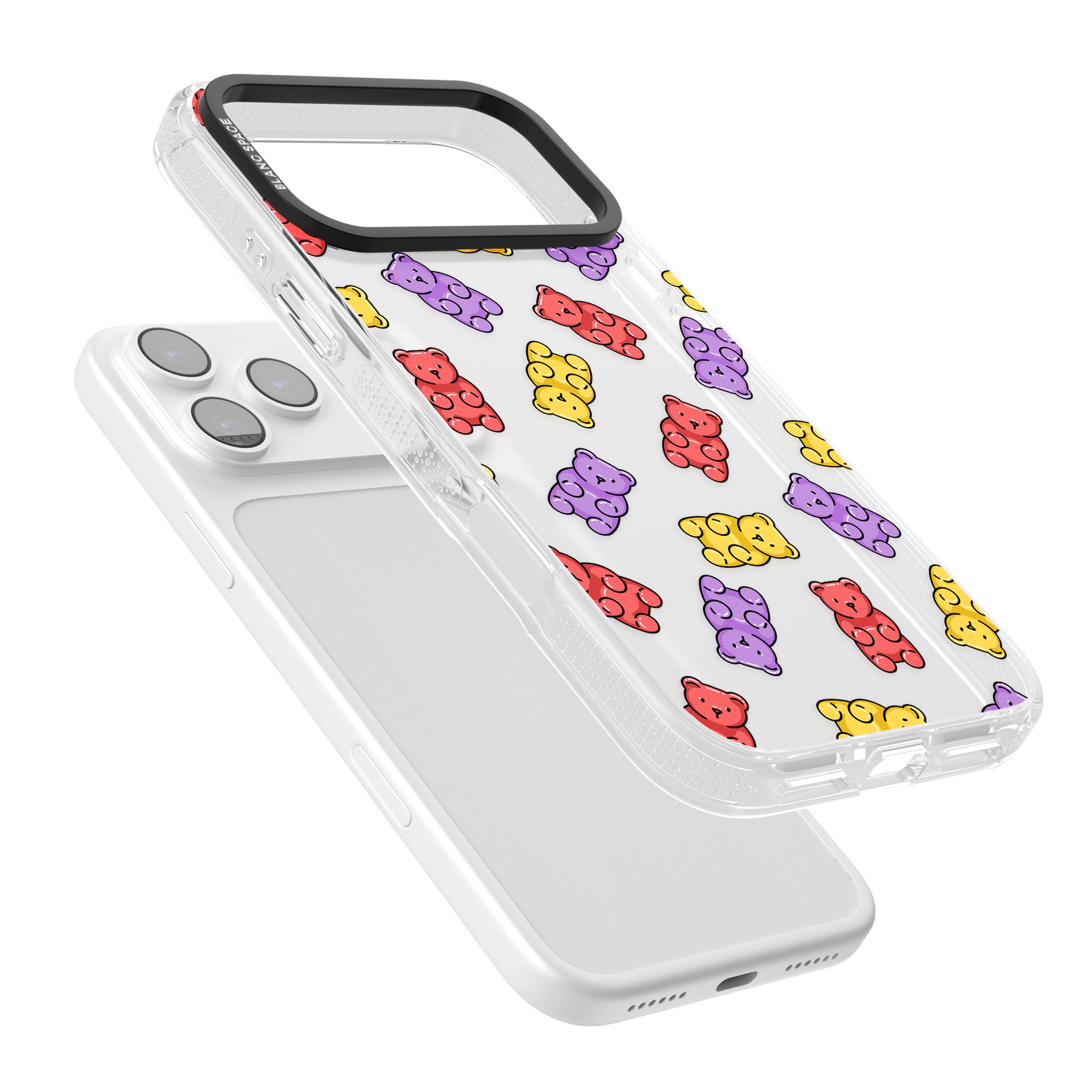 Gummy Bear Pattern iPhone 17 Pro Max Impact Air Clear Phone Case Colours