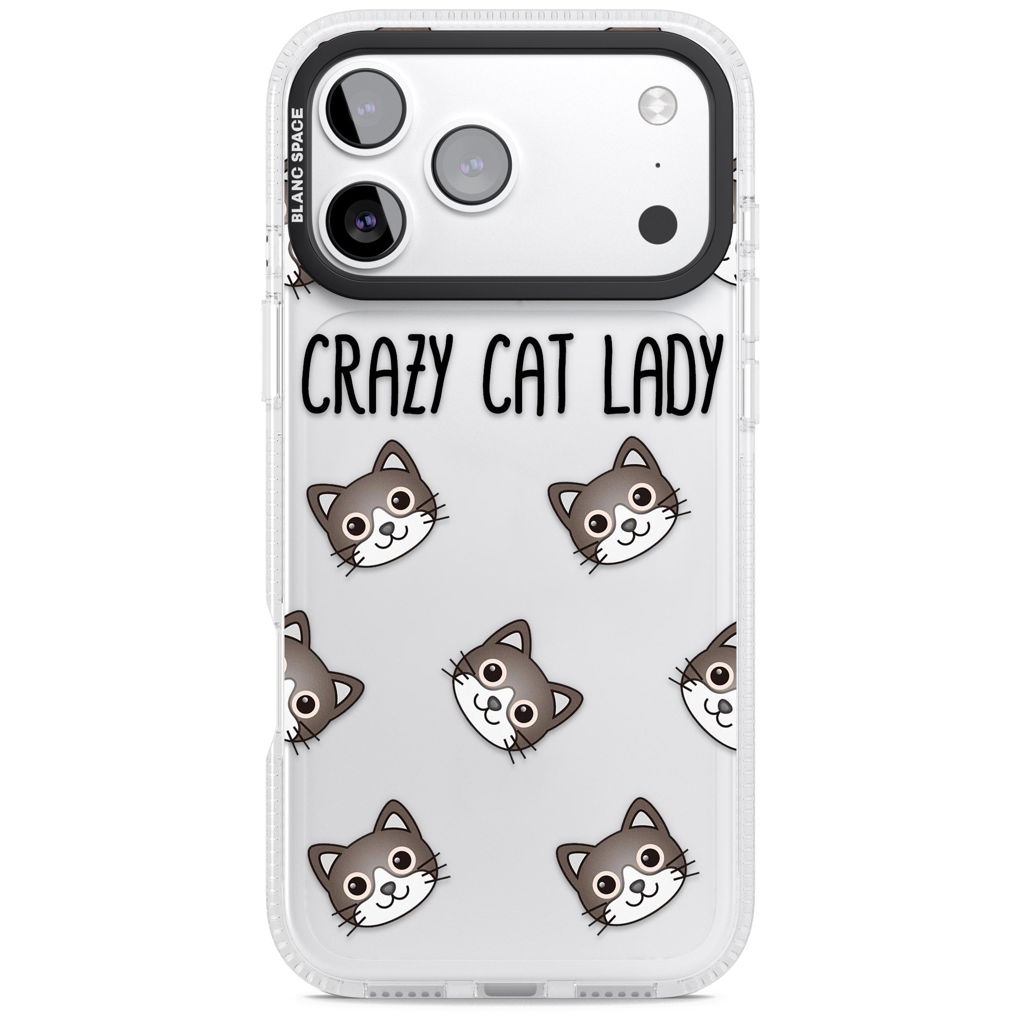Crazy Cat Lady iPhone 17 Pro Max Impact Air Clear Phone Case