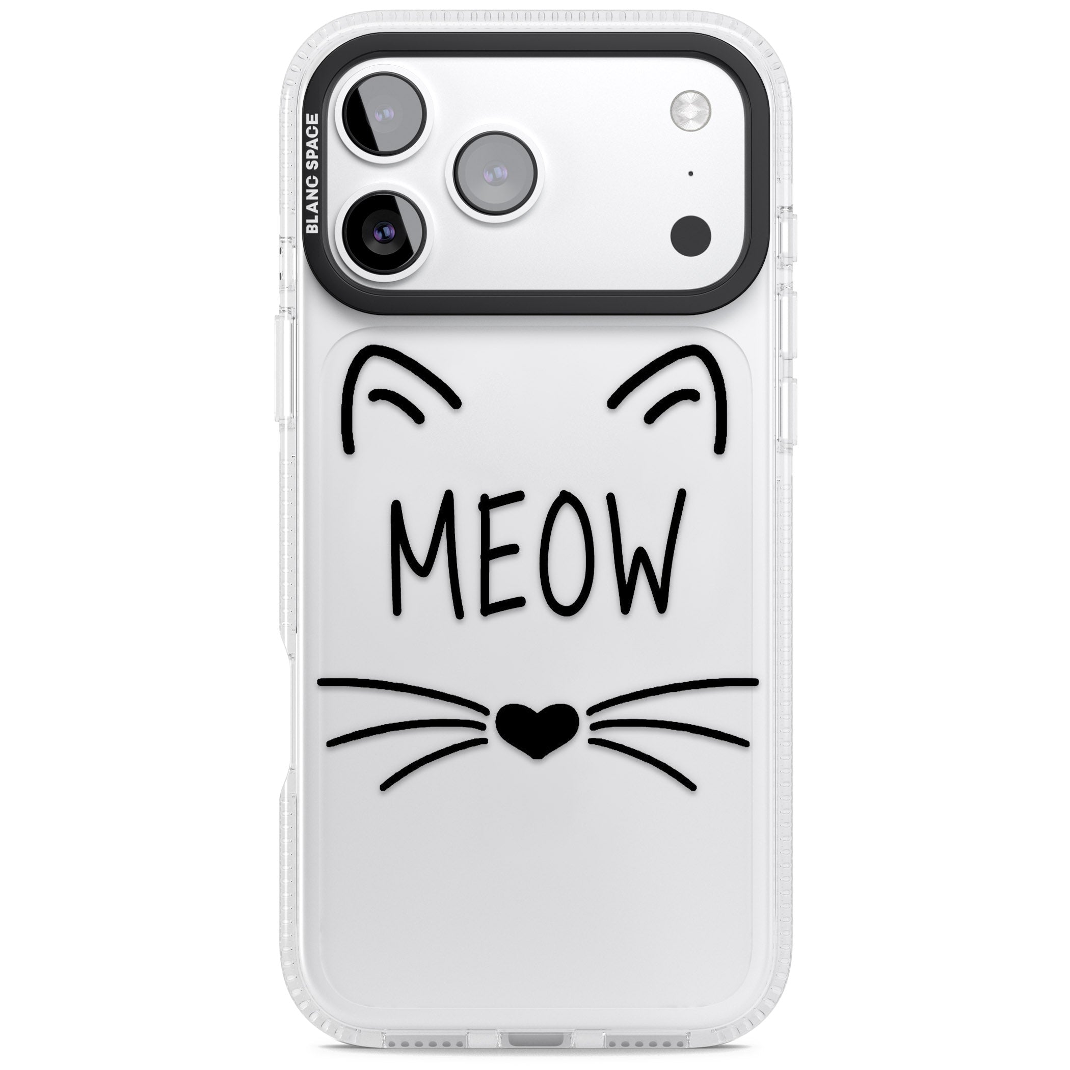 Cat Whiskers iPhone 17 Pro Max Impact Air Clear Phone Case