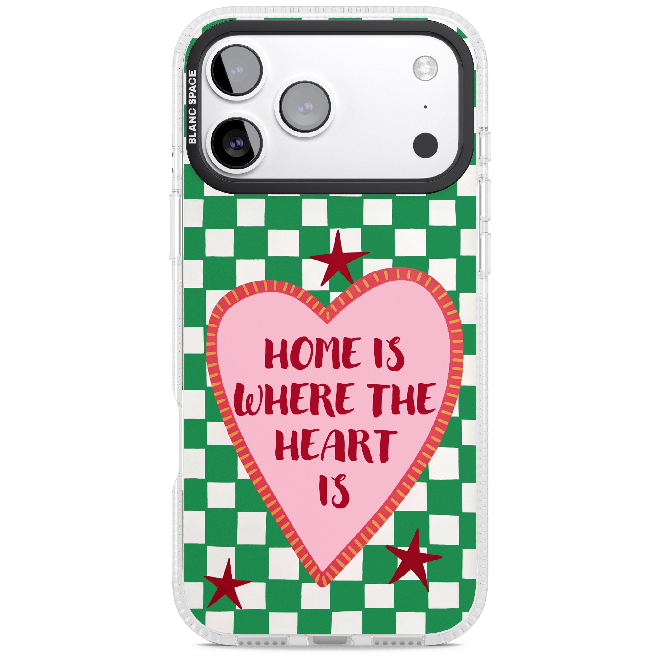 Home Is Where The Heart Is iPhone 17 Pro Max Impact Air Clear Phone Case