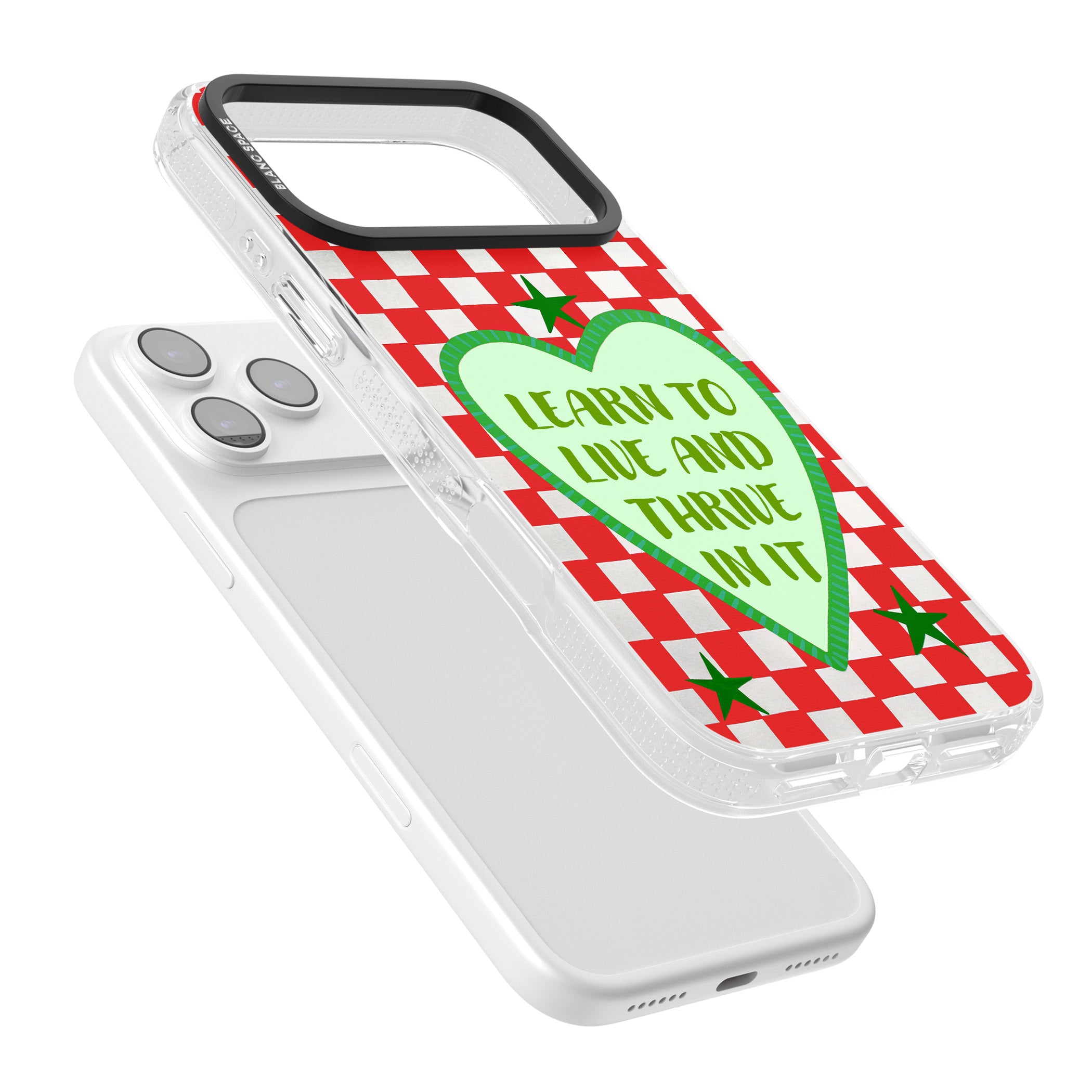 Learn To Live iPhone 17 Pro Max Impact Air Clear Phone Case Colours