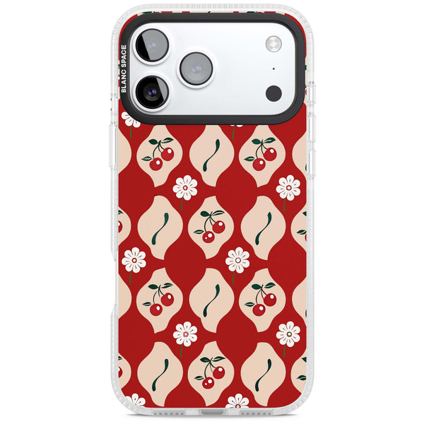 Vintage Cherry Diamond Pattern