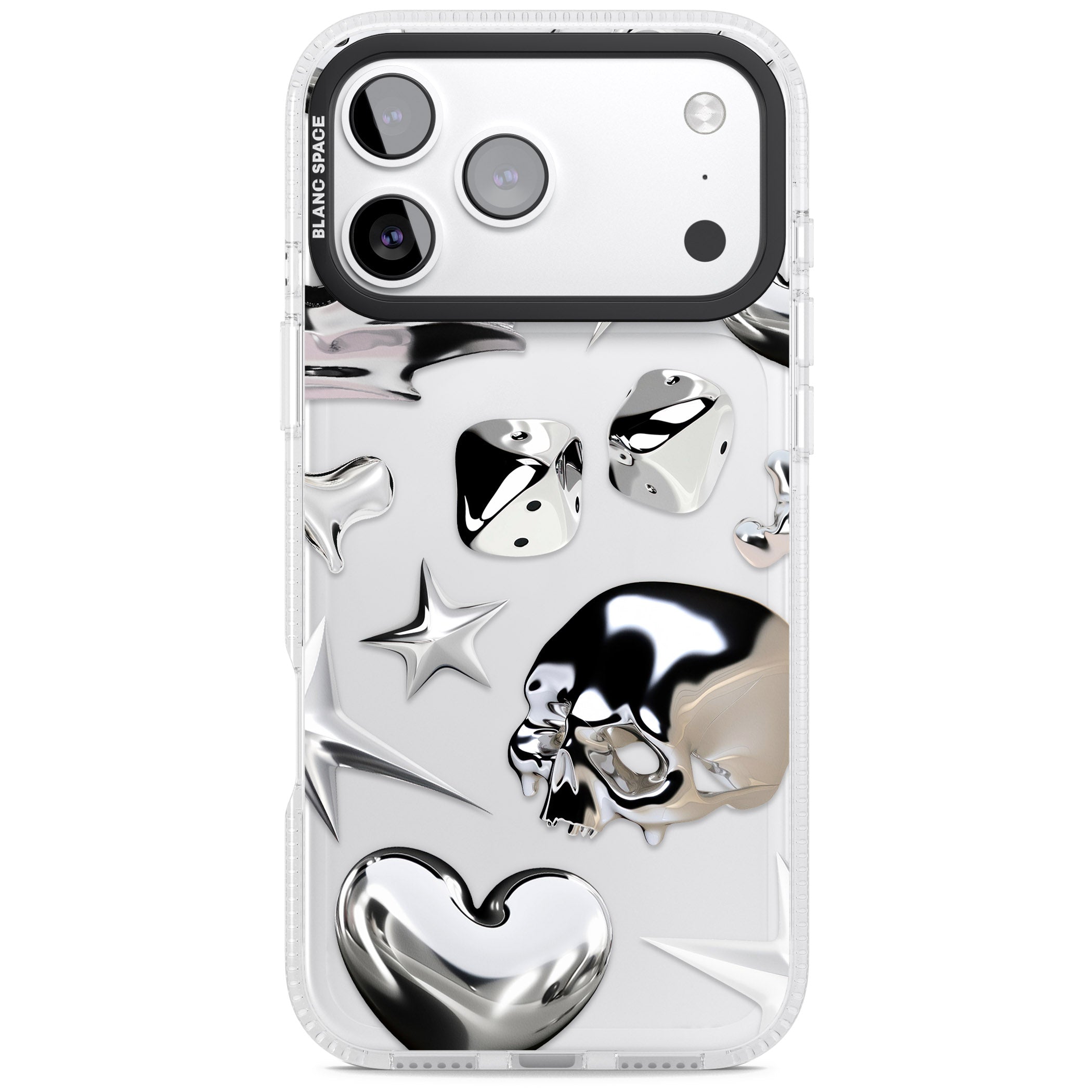 Chromed iPhone 17 Pro Max Impact Air Clear Phone Case