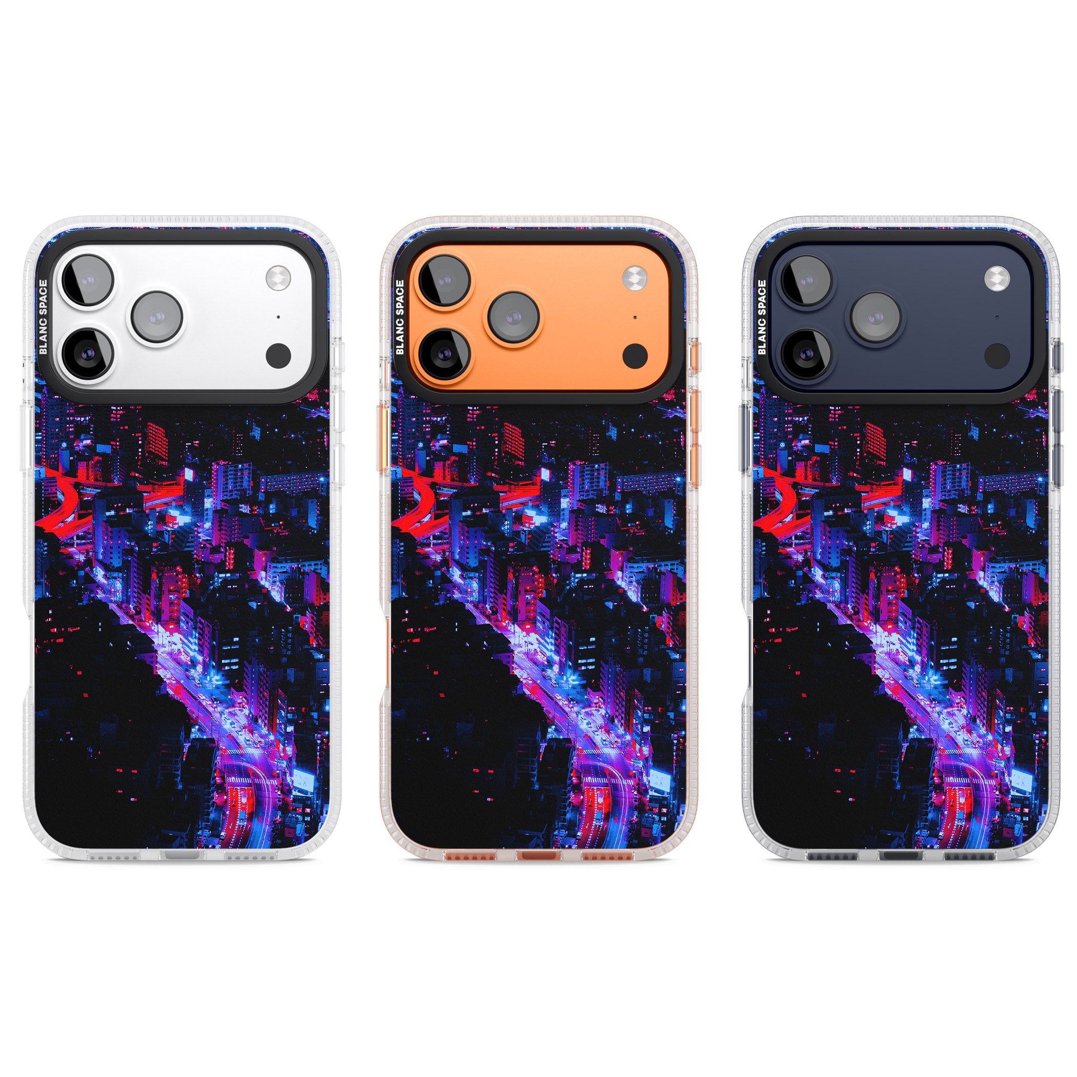 Neon Cityscape iPhone 17 Pro Impact Air Clear Phone Case APT Impact Protection