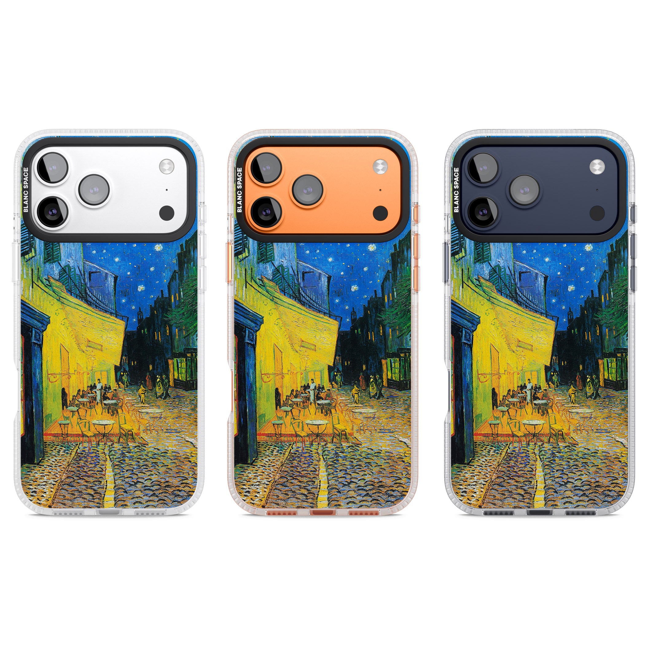 Café Terrace At Night iPhone 17 Pro Impact Air Clear Phone Case APT Impact Protection