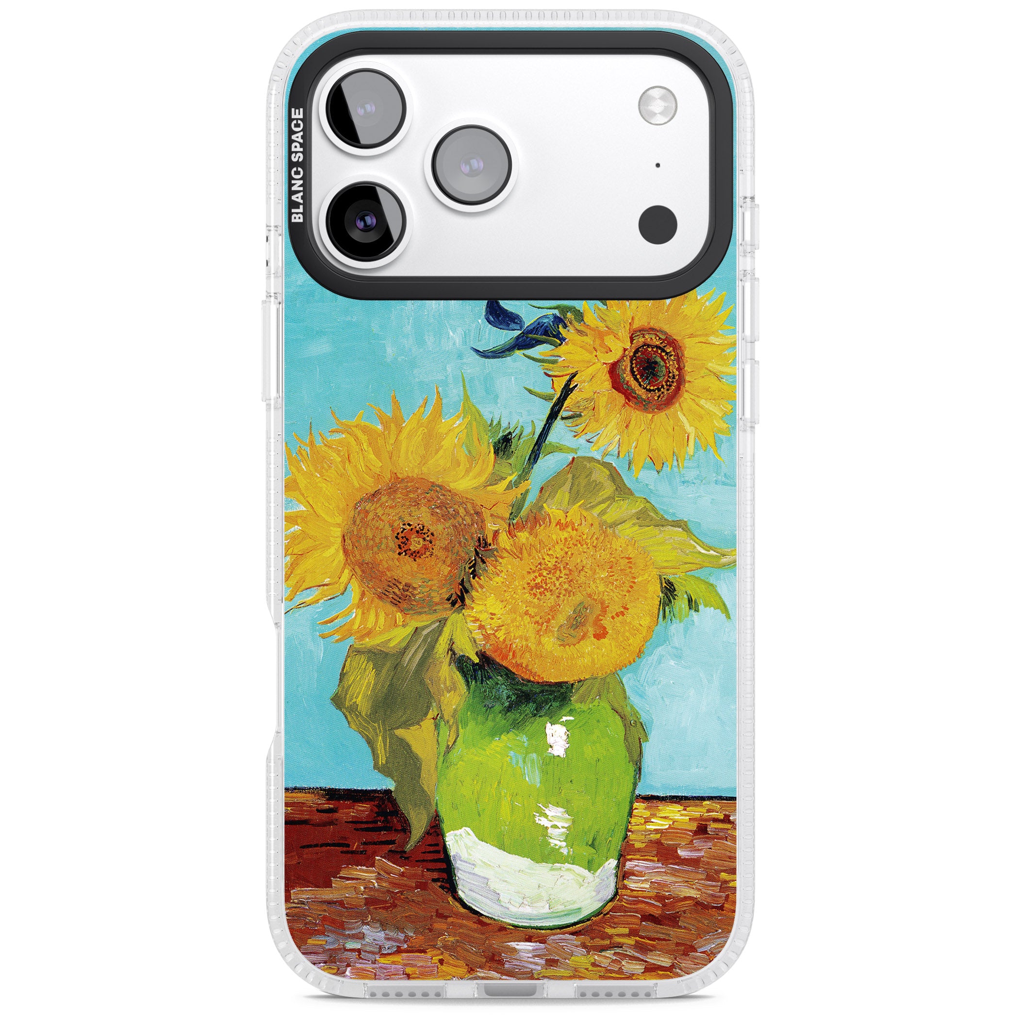 Vase With Three Sunflowers iPhone 17 Pro Max Impact Air Clear Phone Case