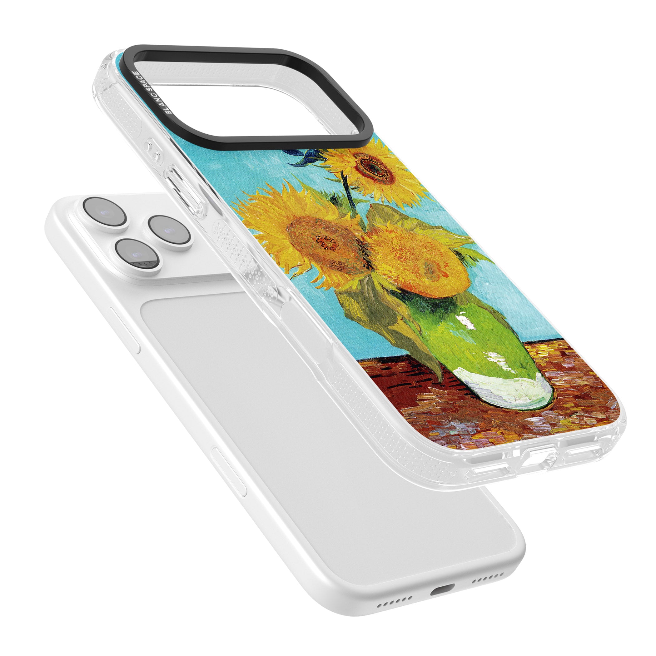Vase With Three Sunflowers iPhone 17 Pro Max Impact Air Clear Phone Case Colours