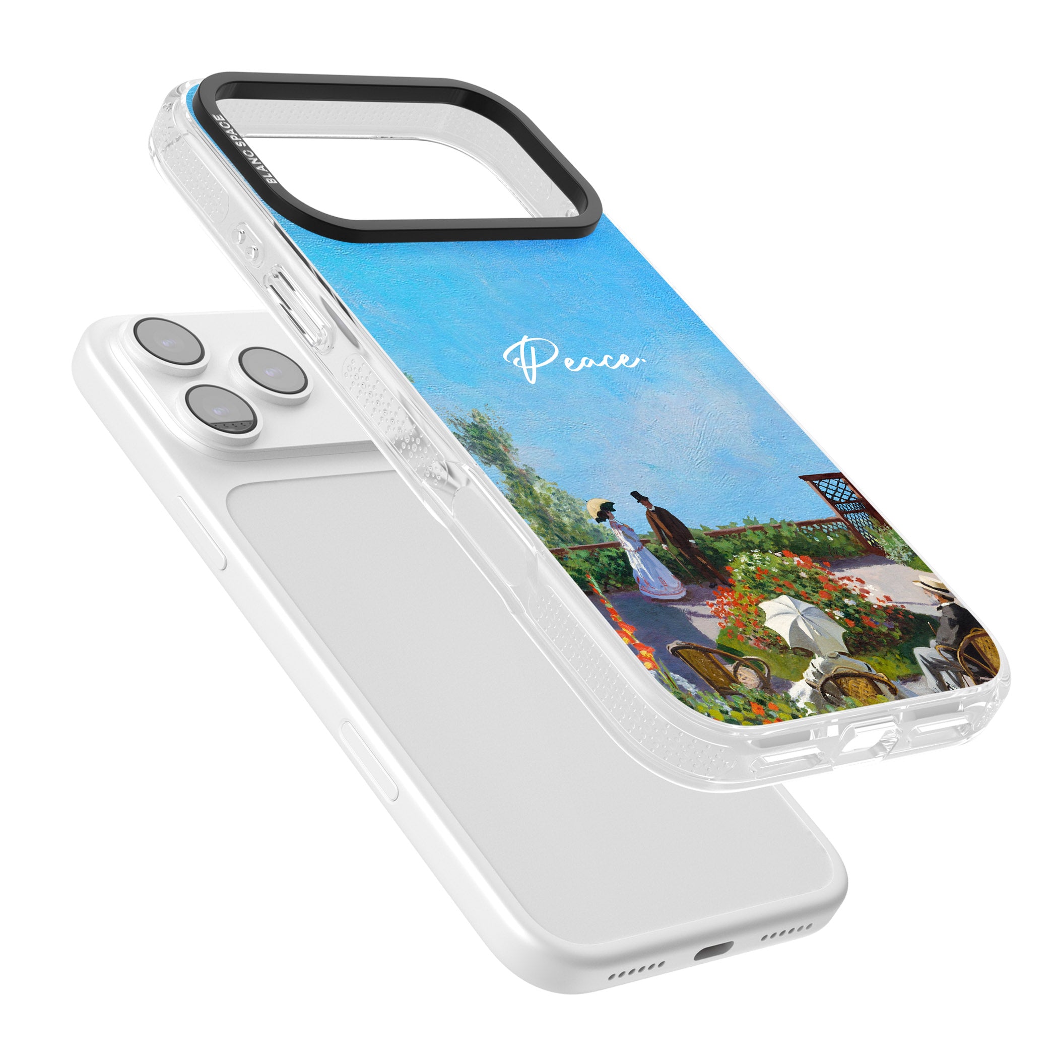 Monet Garden Terrace iPhone 17 Pro Max Impact Air Clear Phone Case Colours