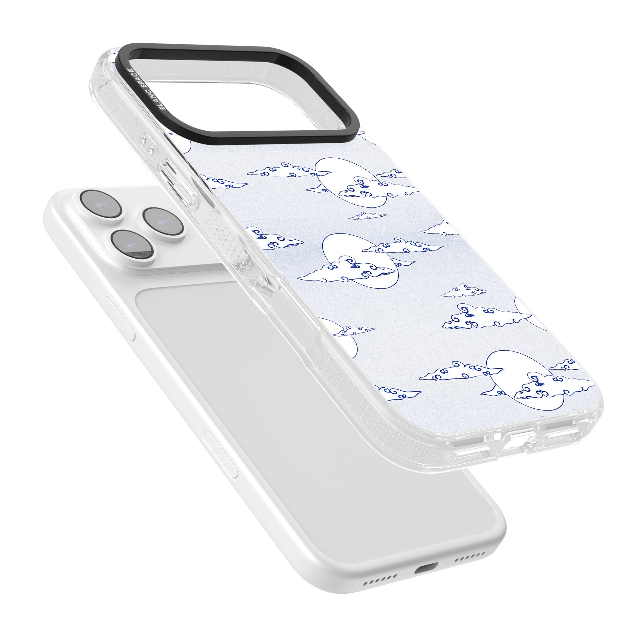 Moon & Clouds iPhone 17 Pro Max Impact Air Clear Phone Case Colours