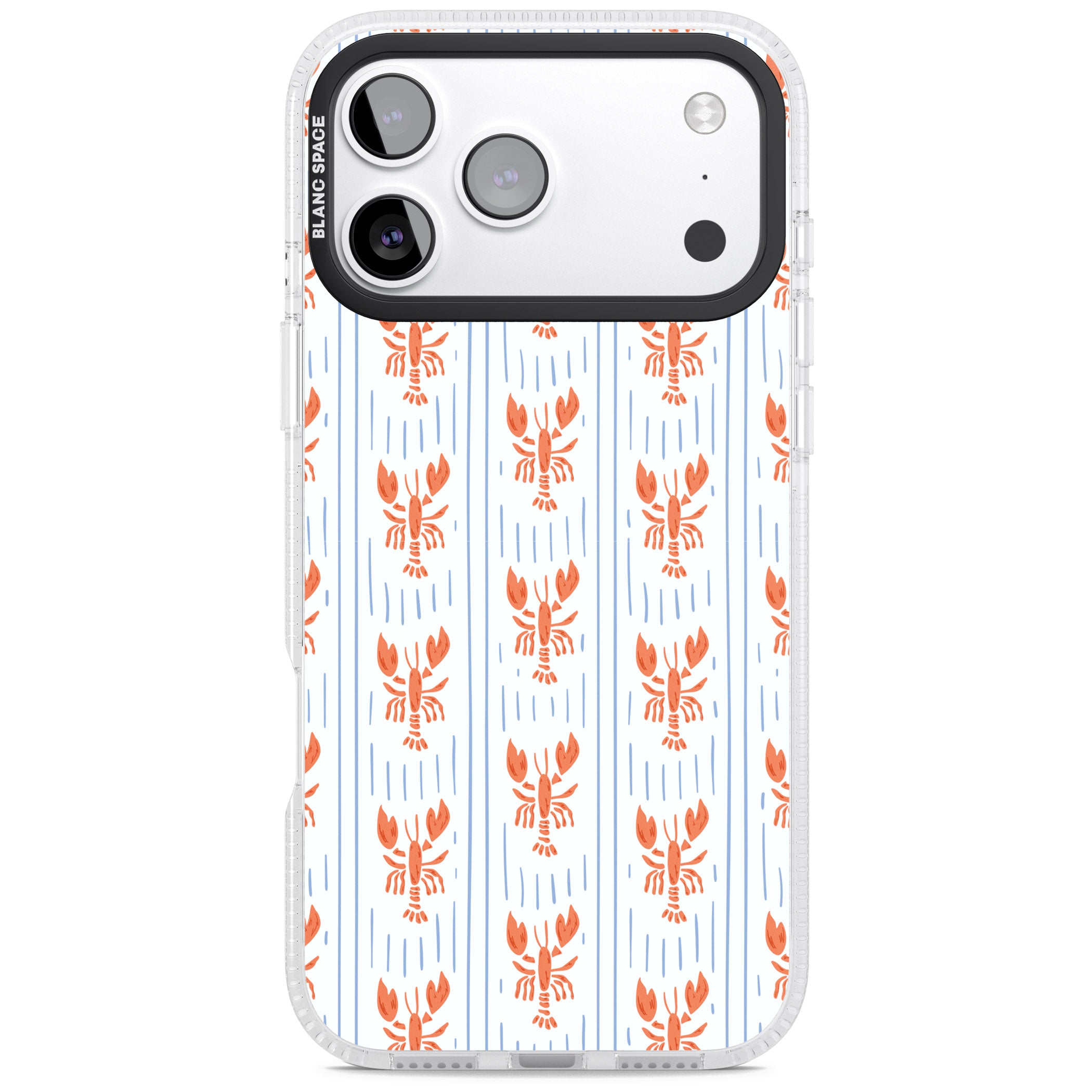 Lobster Stripes iPhone 17 Pro Max Impact Air Clear Phone Case