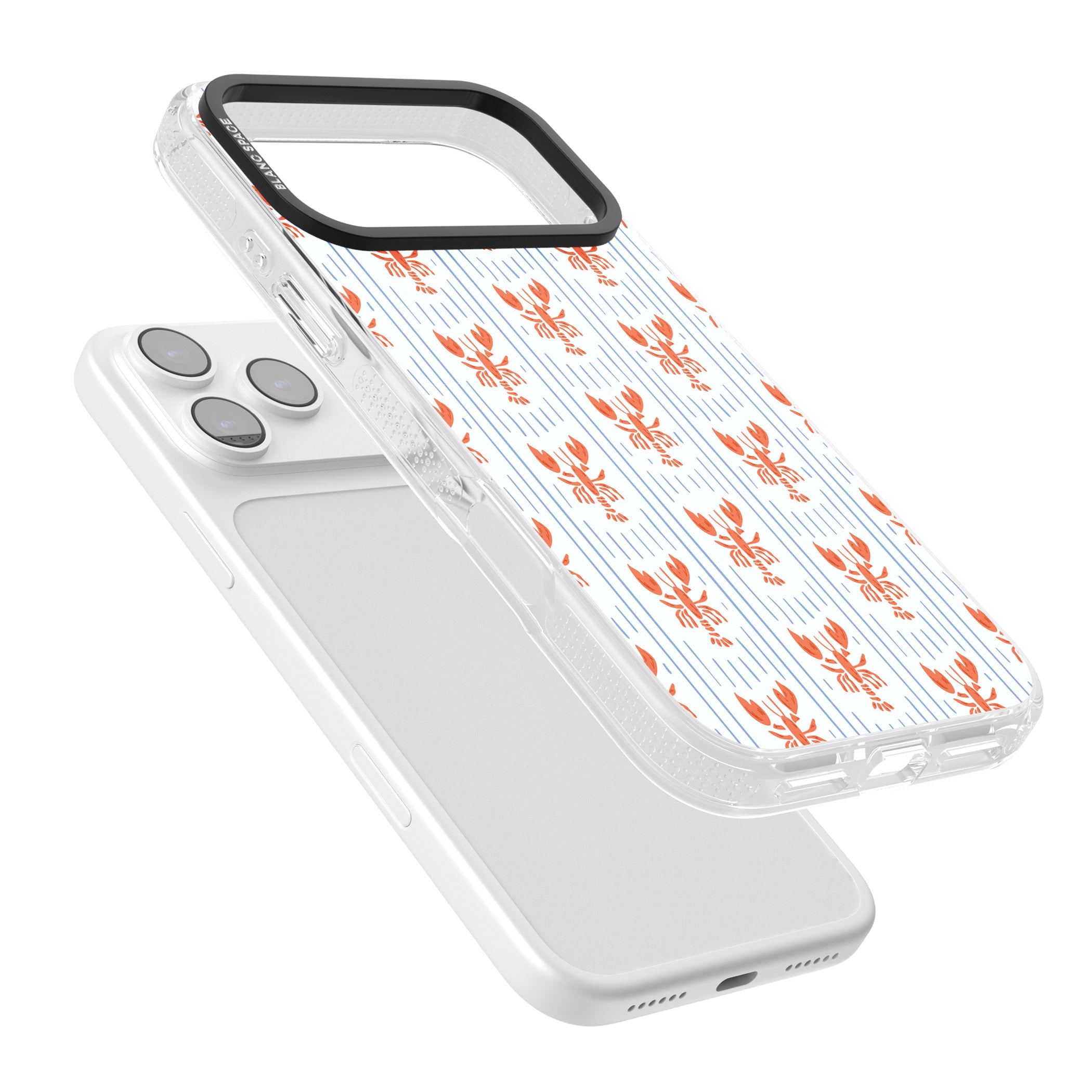 Lobster Stripes iPhone 17 Pro Max Impact Air Clear Phone Case Colours