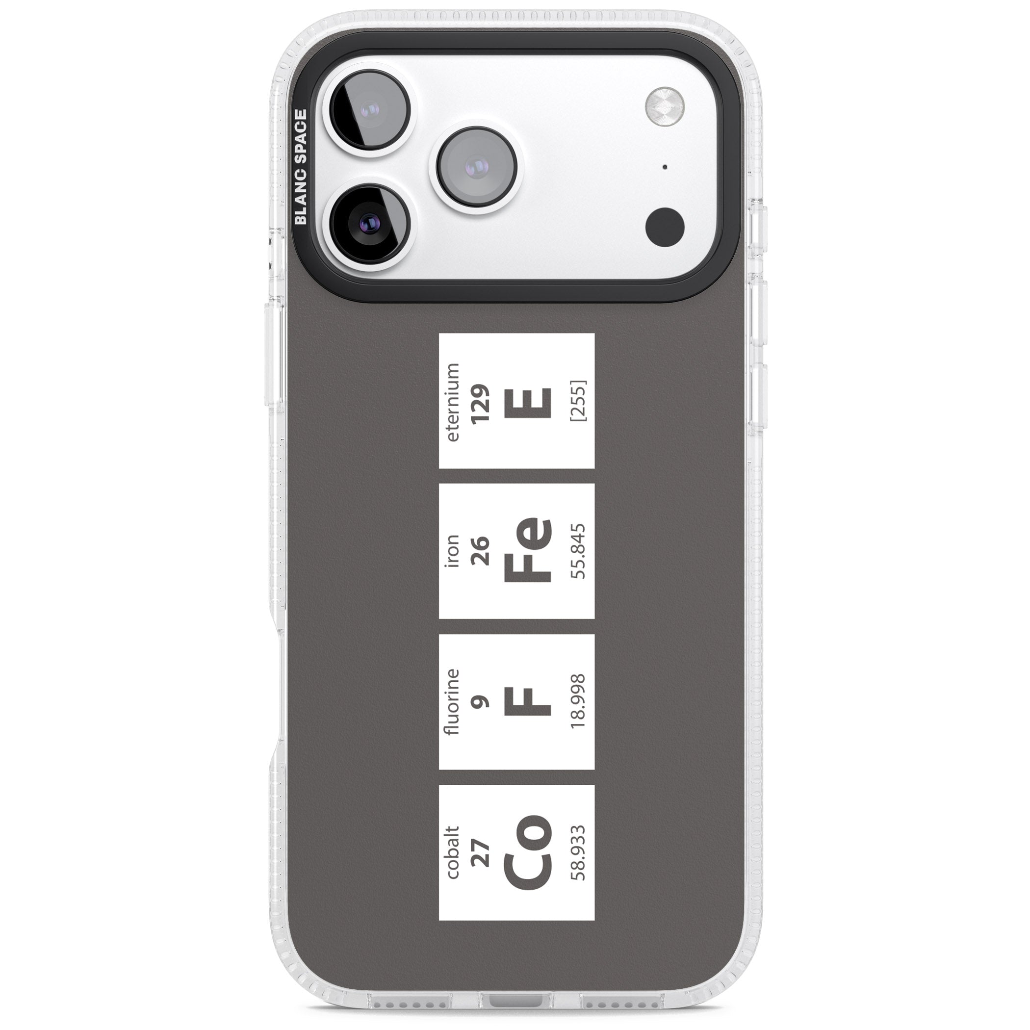 Coffee Element (Grey) iPhone 17 Pro Max Impact Air Clear Phone Case