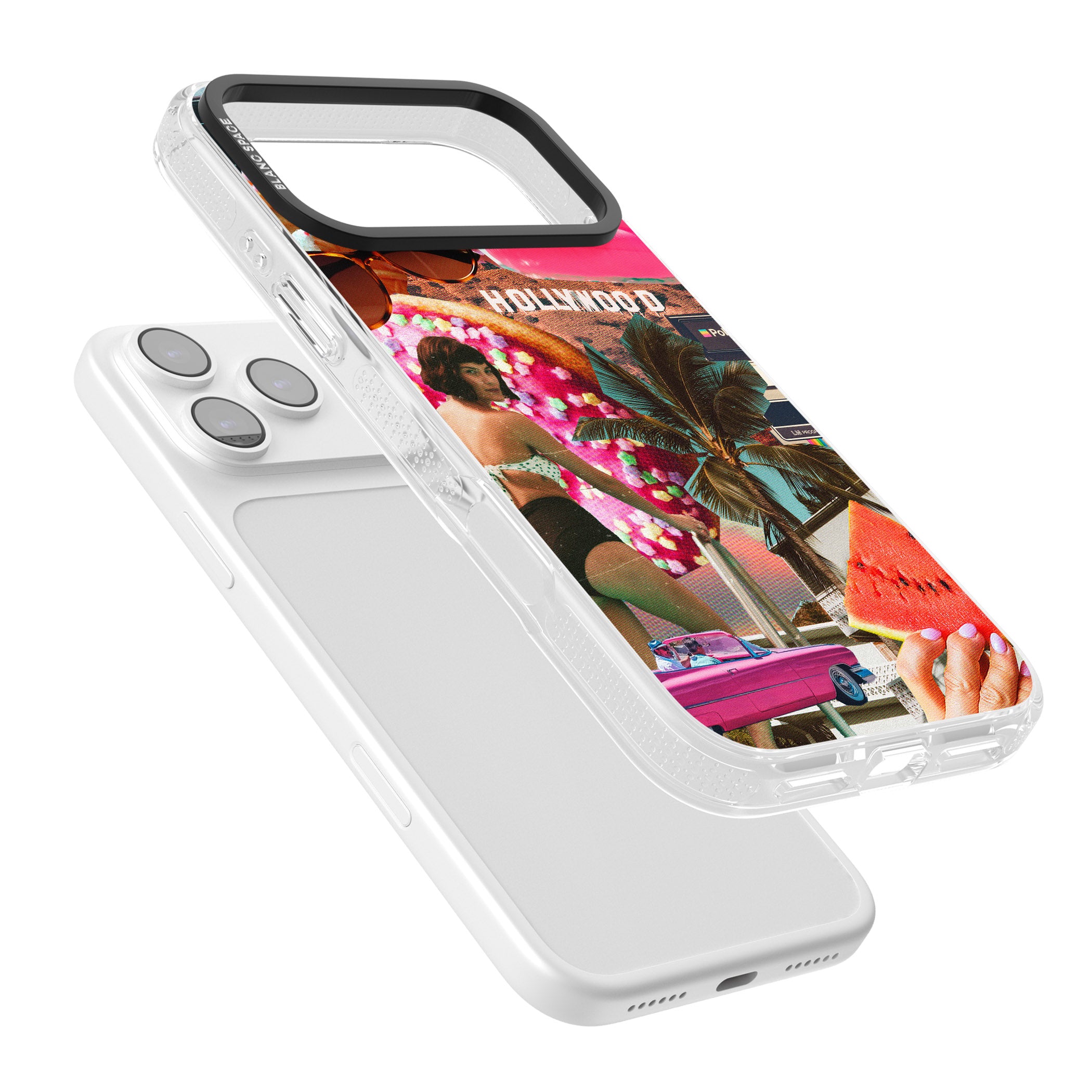 Hollywood Retro Collage iPhone 17 Pro Max Impact Air Clear Phone Case Colours