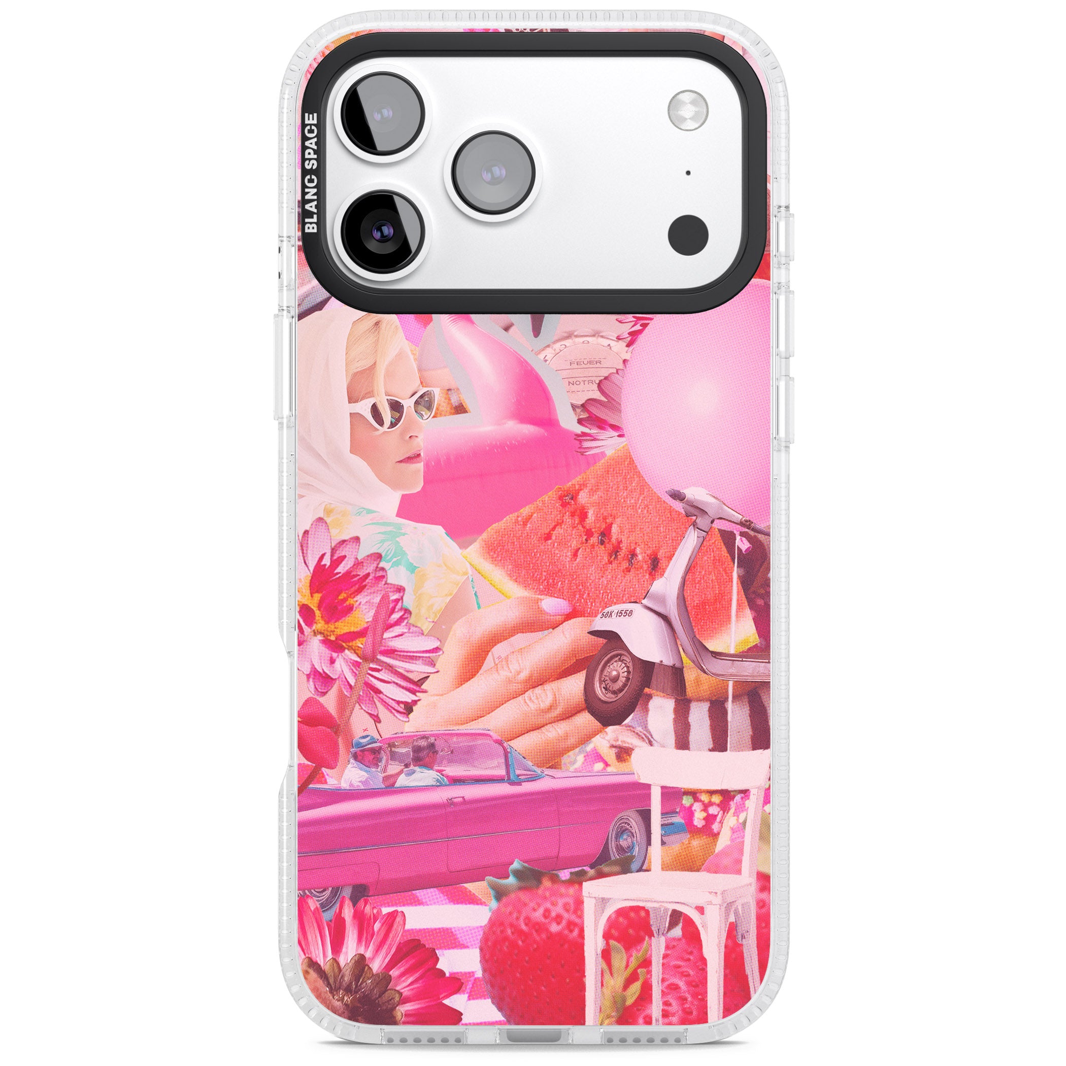 Retro Pink Glamour iPhone 17 Pro Max Impact Air Clear Phone Case