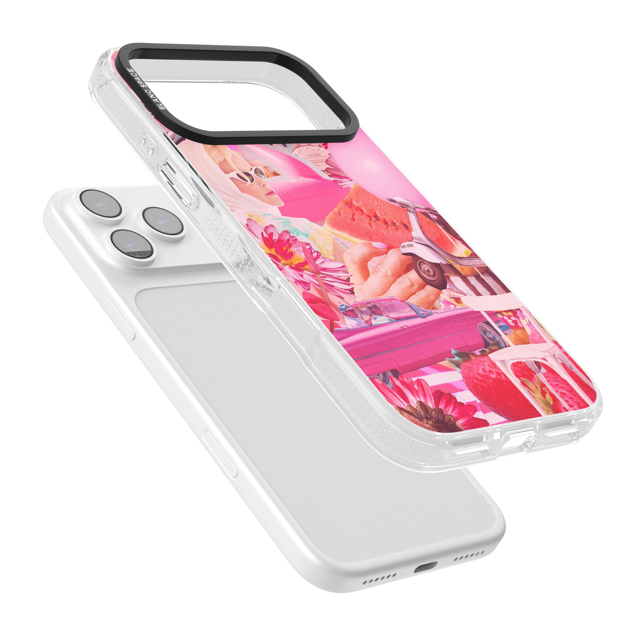 Retro Pink Glamour iPhone 17 Pro Max Impact Air Clear Phone Case Colours