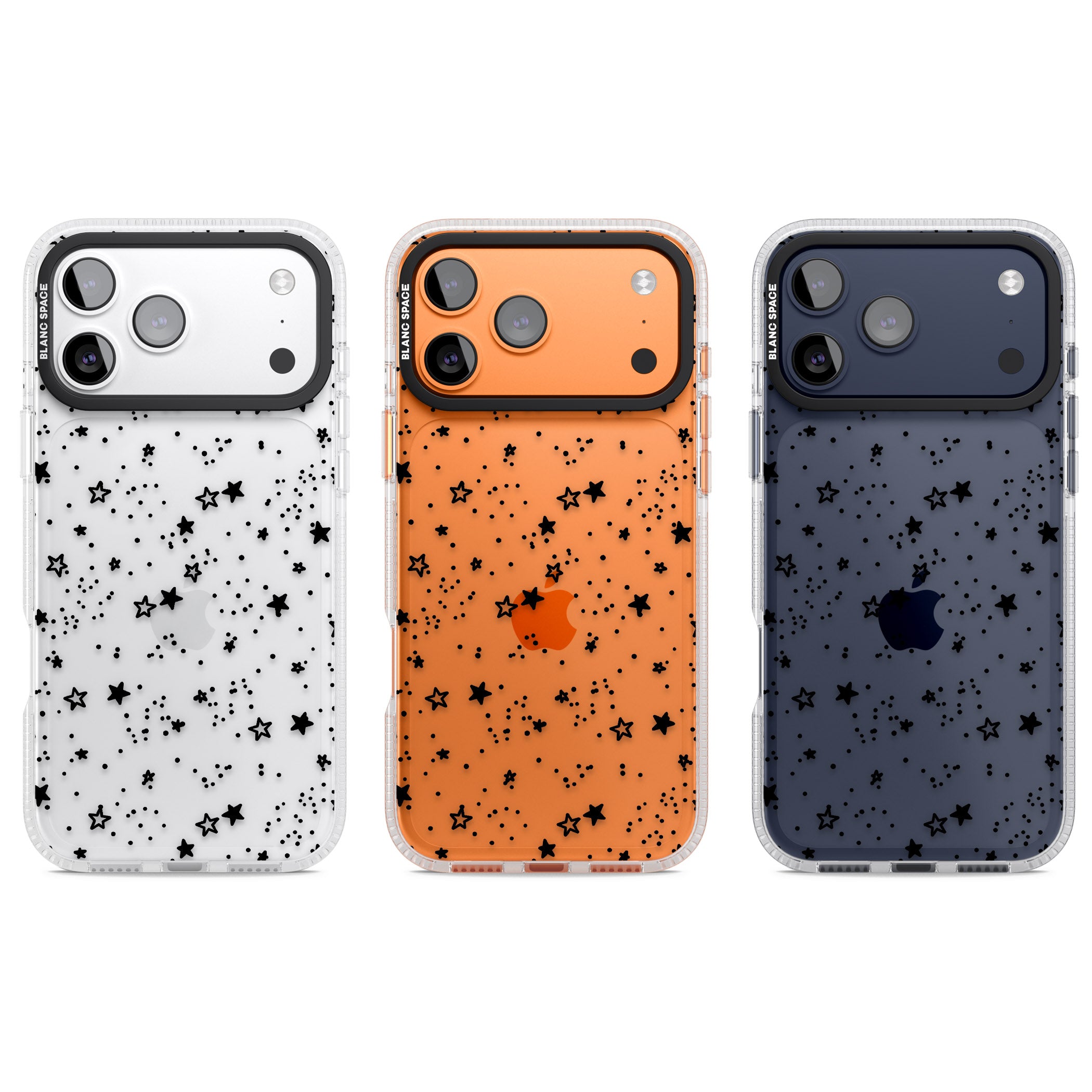 Black Star Speckle iPhone 17 Pro Impact Air Clear Phone Case APT Impact Protection