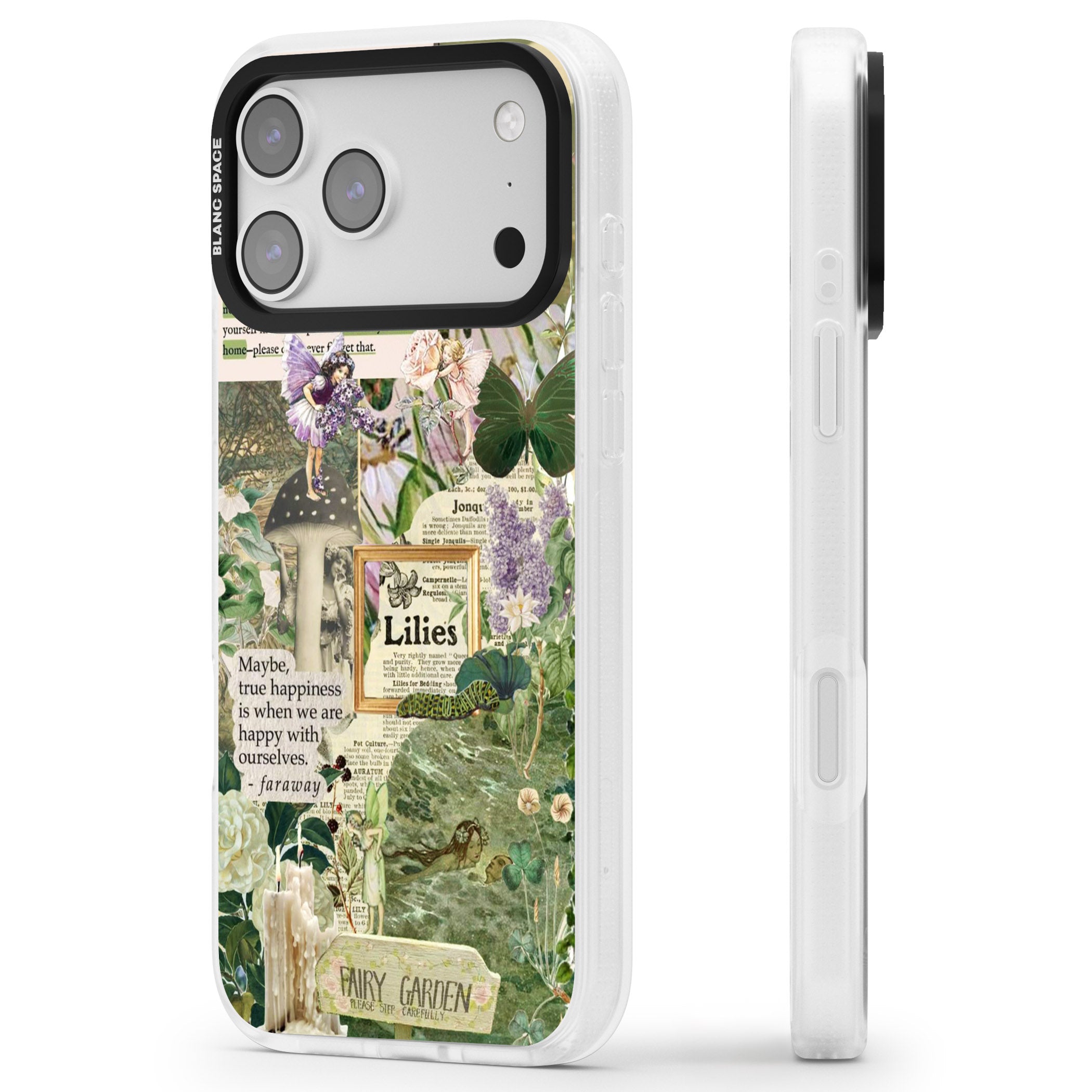 Fairy Garden iPhone 17 Pro Max Impact Air Clear Phone Case Side Profile
