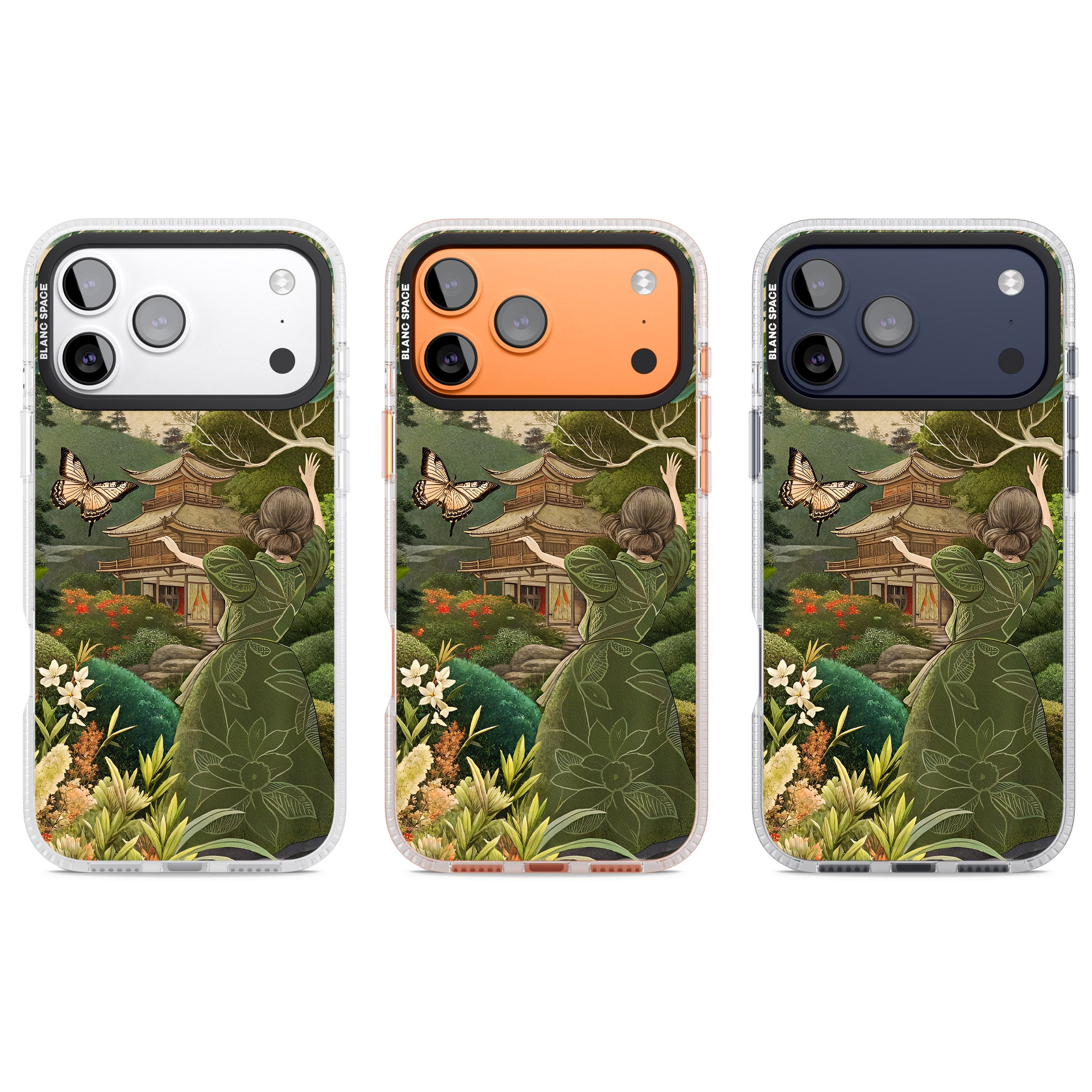 Japanese Nature iPhone 17 Pro Impact Air Clear Phone Case APT Impact Protection