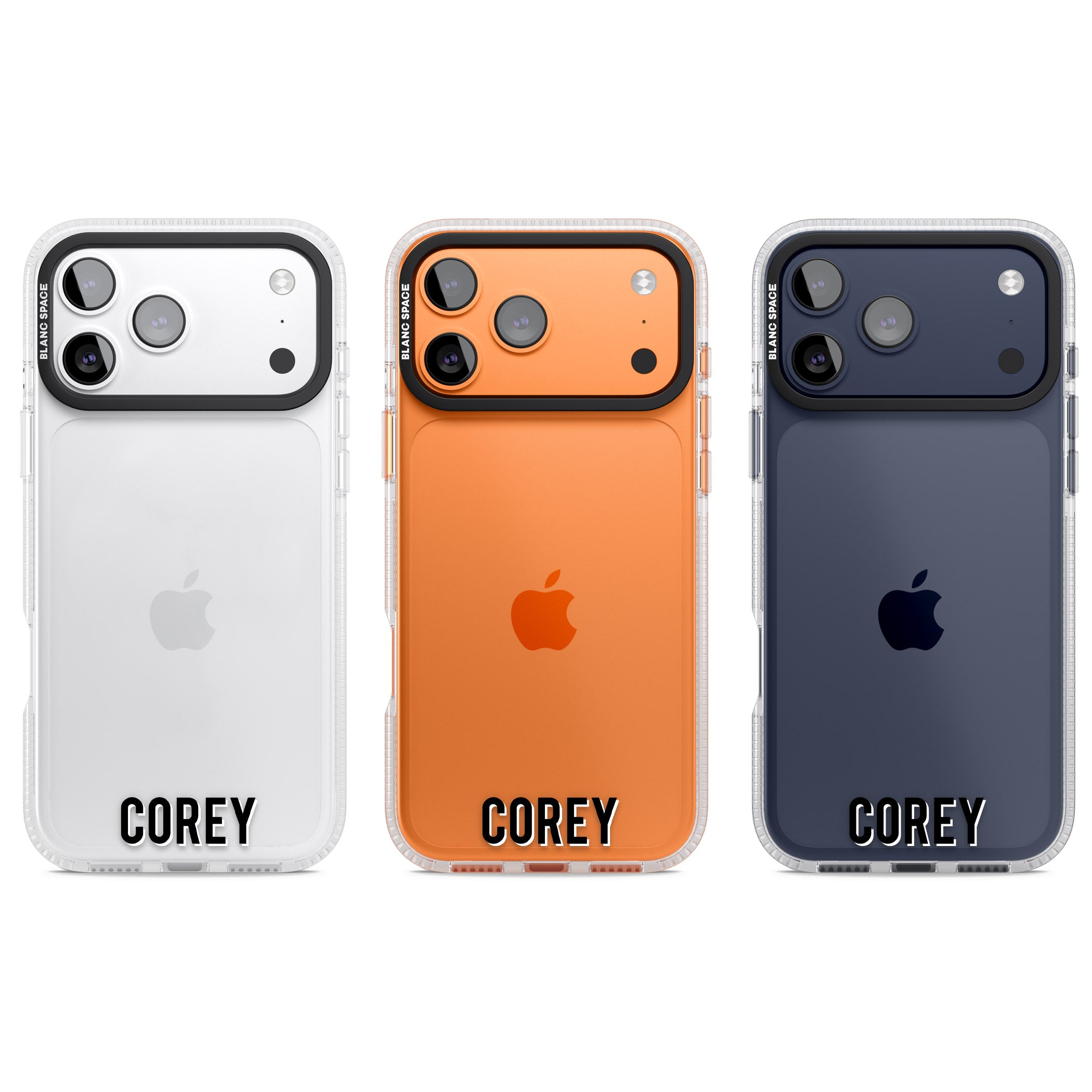 Personalised Bottom Name iPhone 17 Pro Impact Air Clear Phone Case APT Impact Protection