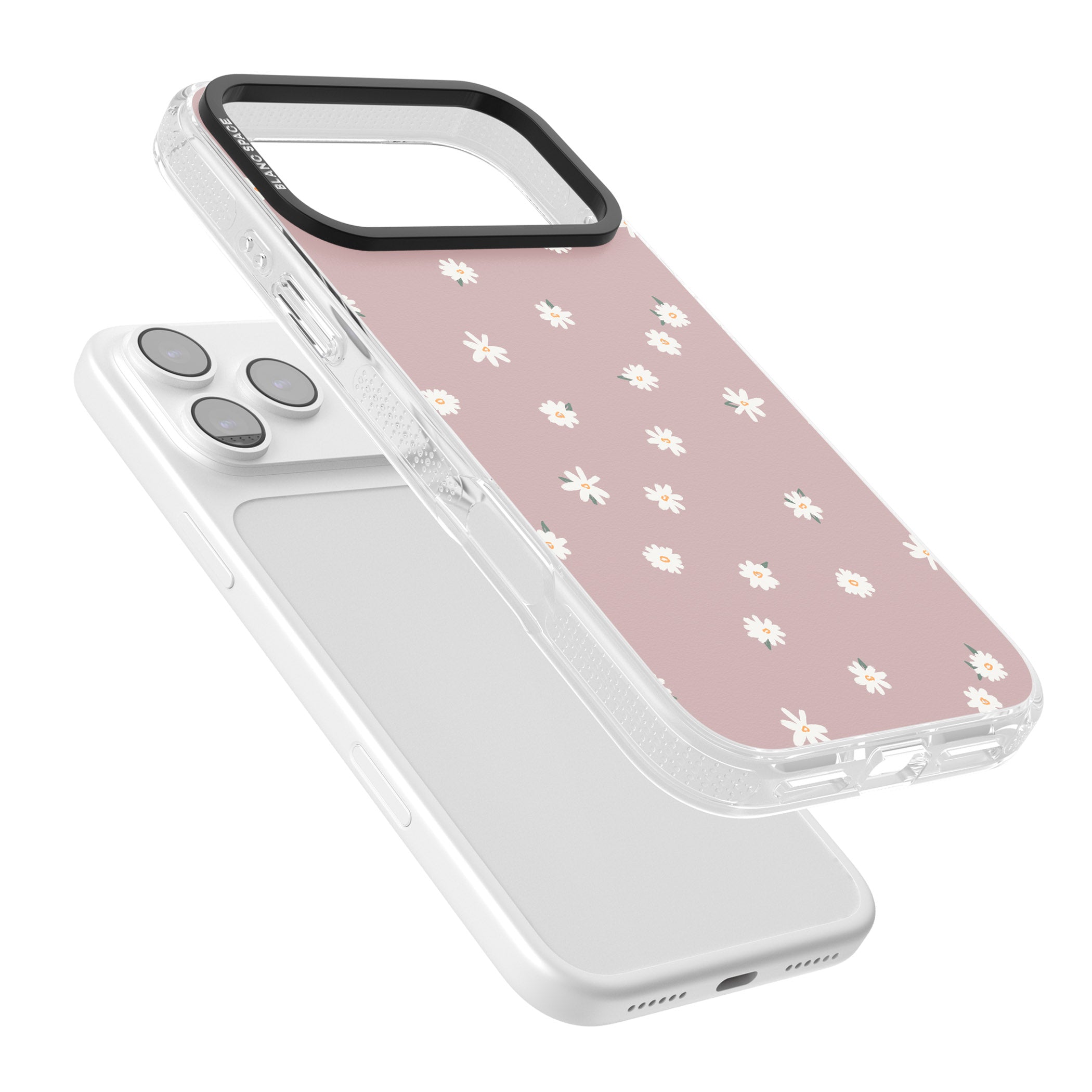 Dusty Pink Daisy iPhone 17 Pro Max Impact Air Clear Phone Case Colours
