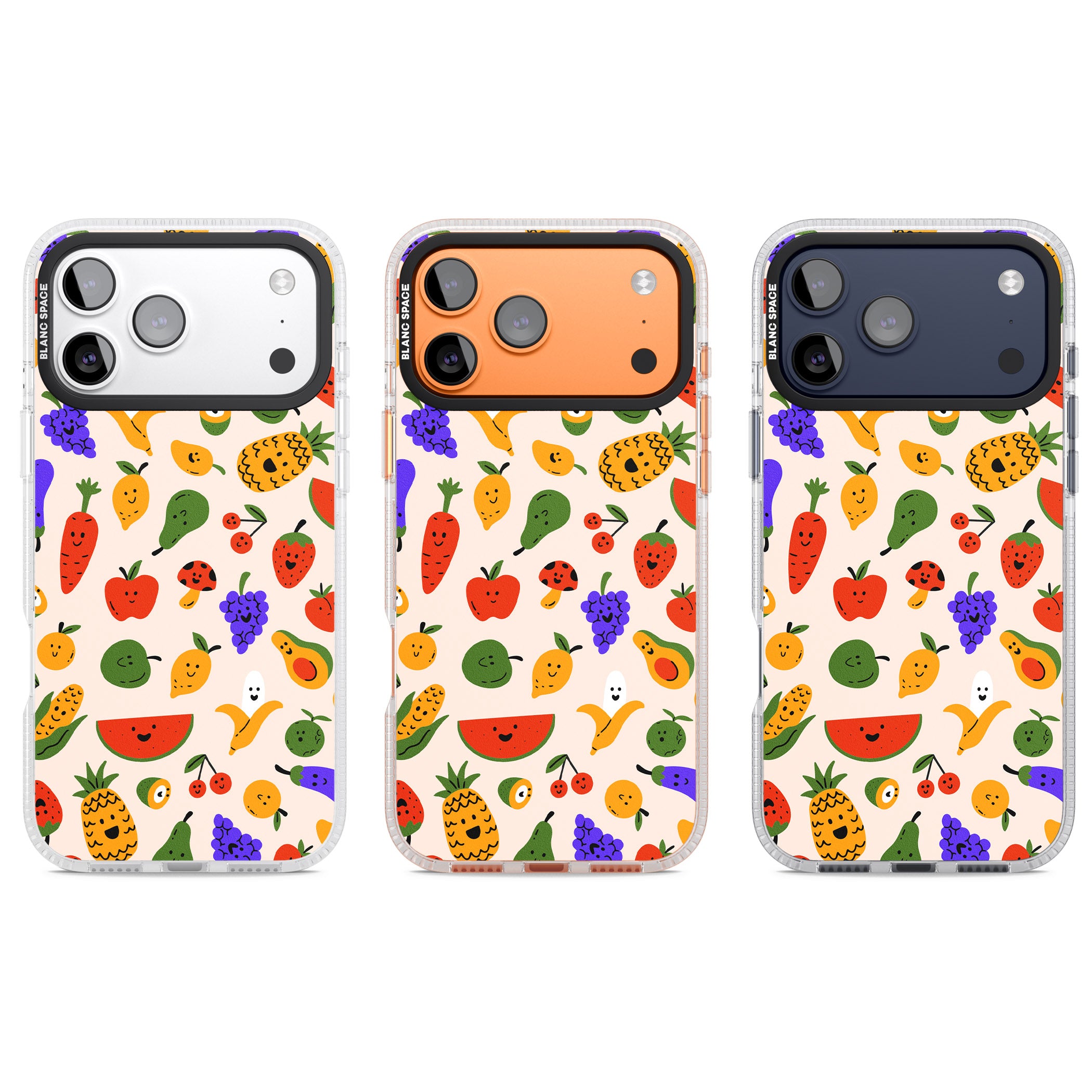 Kawaii Fruit iPhone 17 Pro Impact Air Clear Phone Case APT Impact Protection