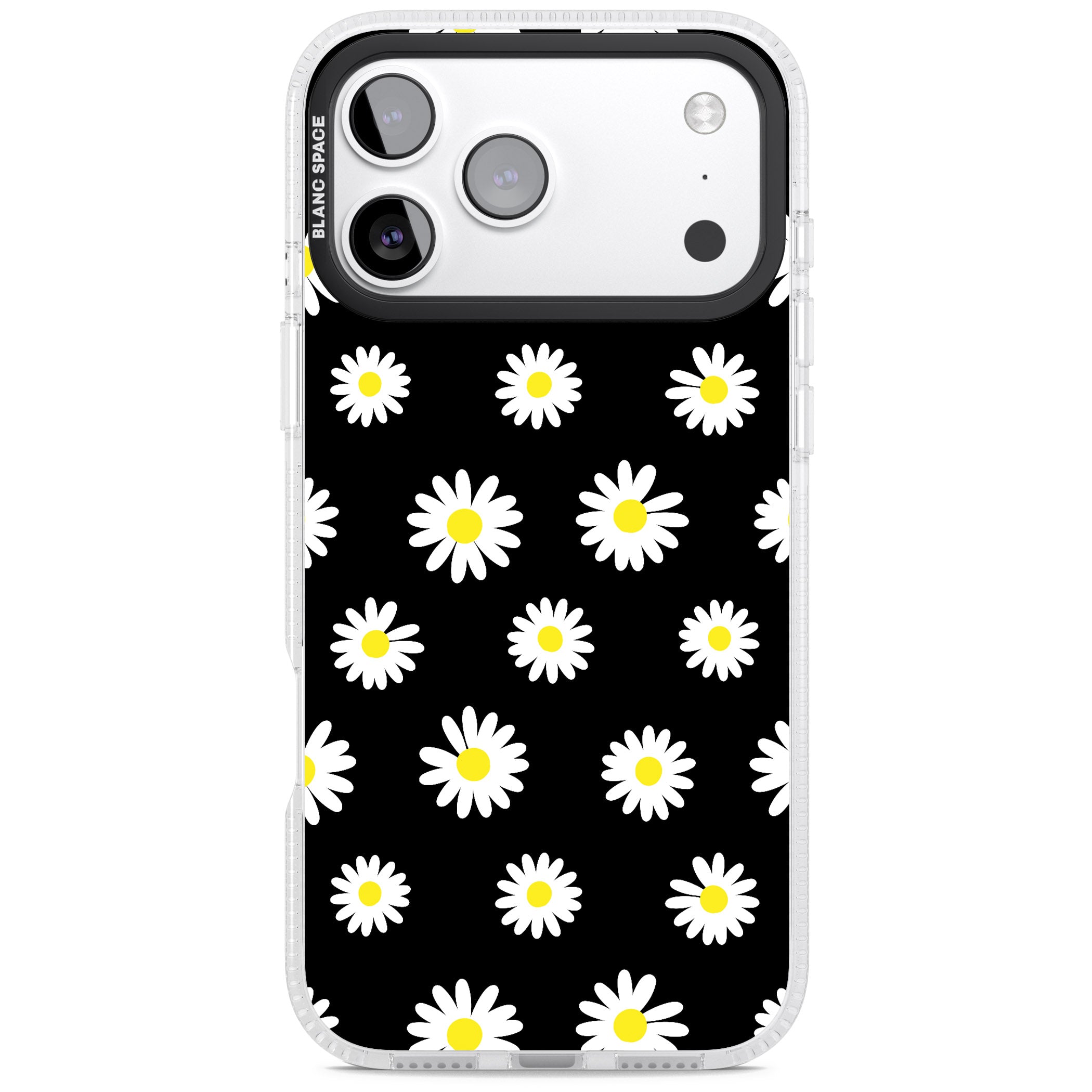 Personalised Chic Daisy Pattern iPhone 17 Pro Max Impact Air Clear Phone Case