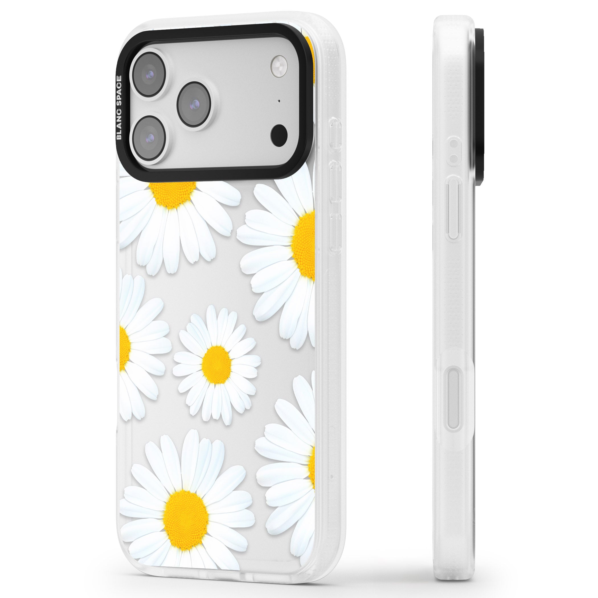 Summer Daisy iPhone 17 Pro Max Impact Air Clear Phone Case Side Profile