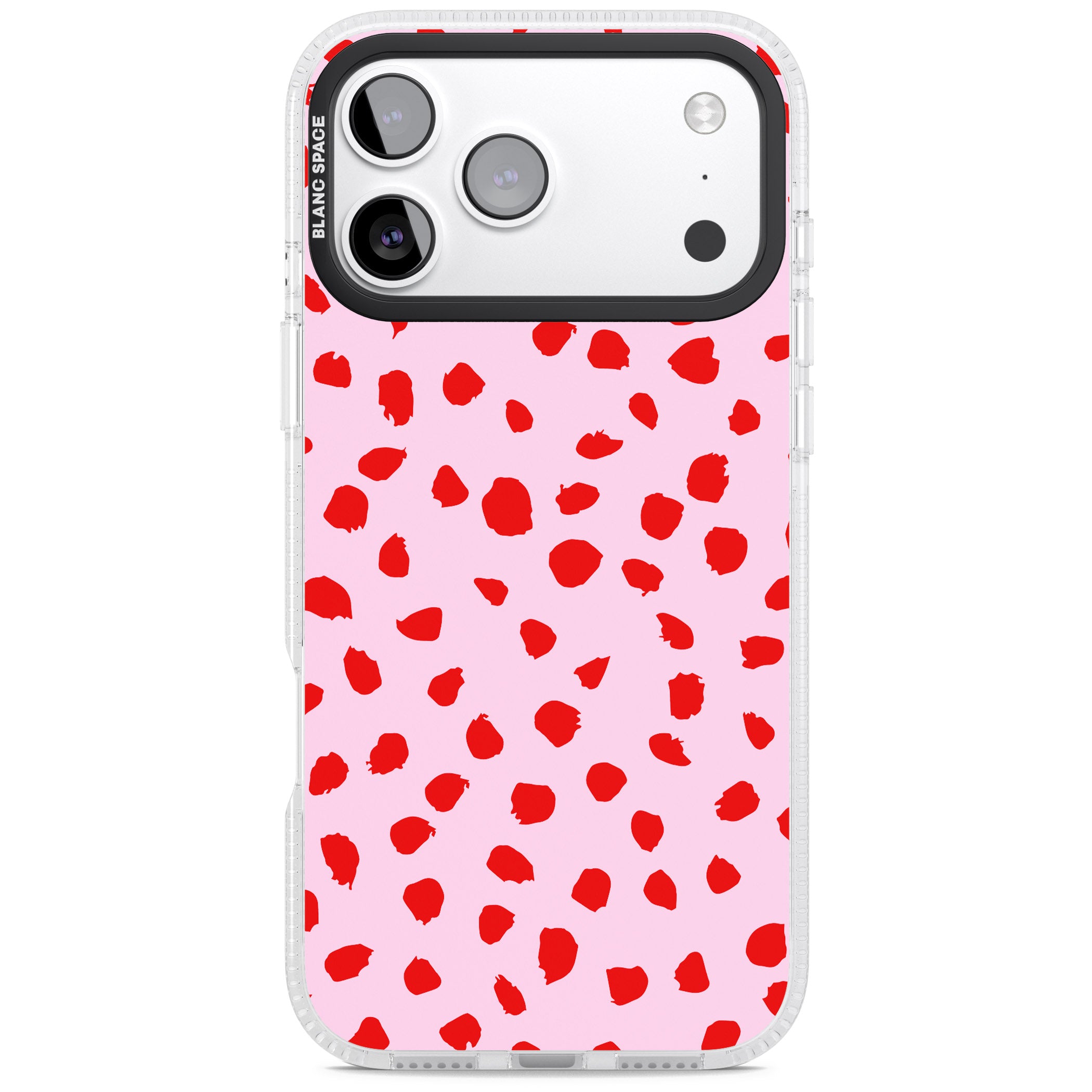 Red Polka Dot iPhone 17 Pro Max Impact Air Clear Phone Case