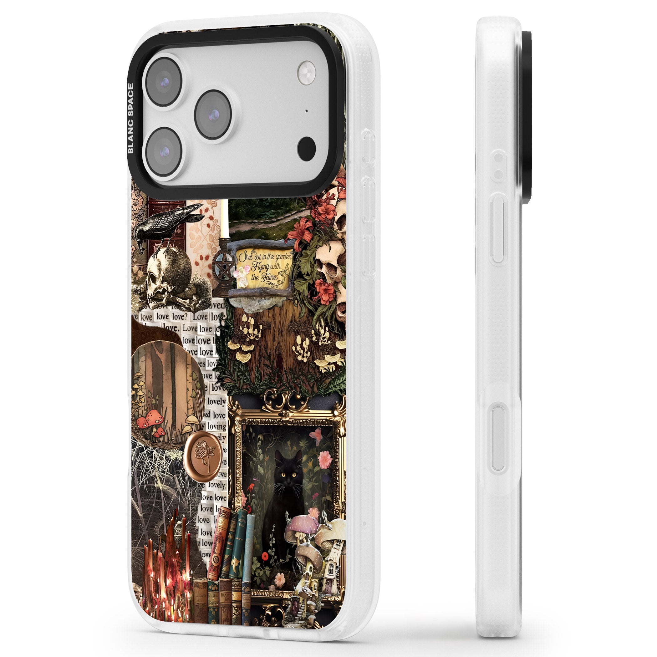 Academia Collage iPhone 17 Pro Max Impact Air Clear Phone Case Side Profile