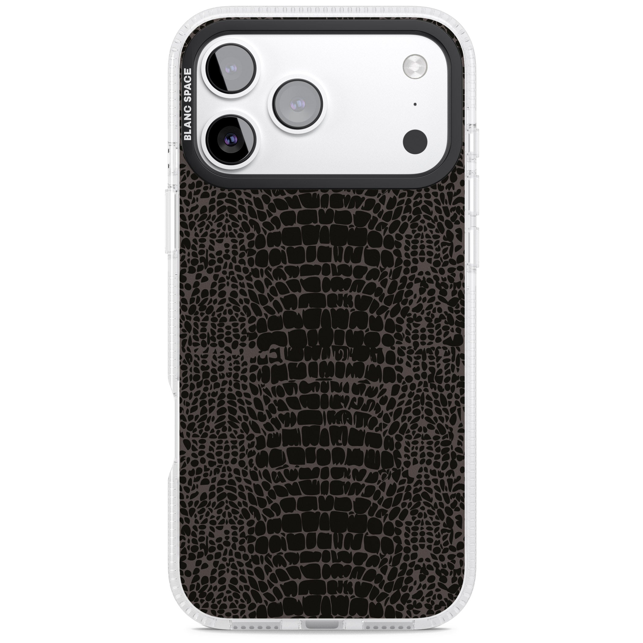 Dark Animal Print Snake Skin iPhone 17 Pro Max Impact Air Clear Phone Case